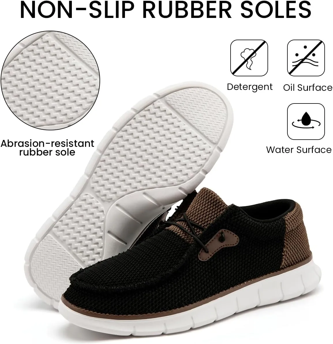 EGMPDA Mens Slip on Loafers Boat Shoes Non Slip Walking Sports Shoes Driving Shoes Casual Office Shoes Gym Lightweight Comfortable Shoes