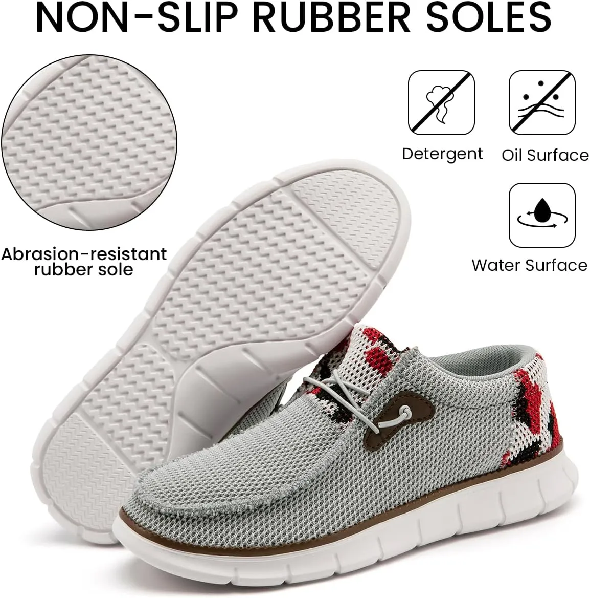 EGMPDA Mens Slip on Loafers Boat Shoes Non Slip Walking Sports Shoes Driving Shoes Casual Office Shoes Gym Lightweight Comfortable Shoes