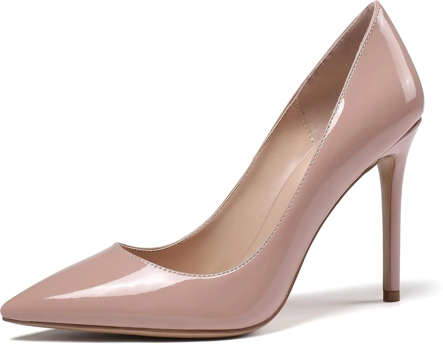 Eldof Women's Classic Dress Pumps Shoes, Sexy Pointed Toe 4" Stiletto High Heels, Office Formal Slip On Size 5-13