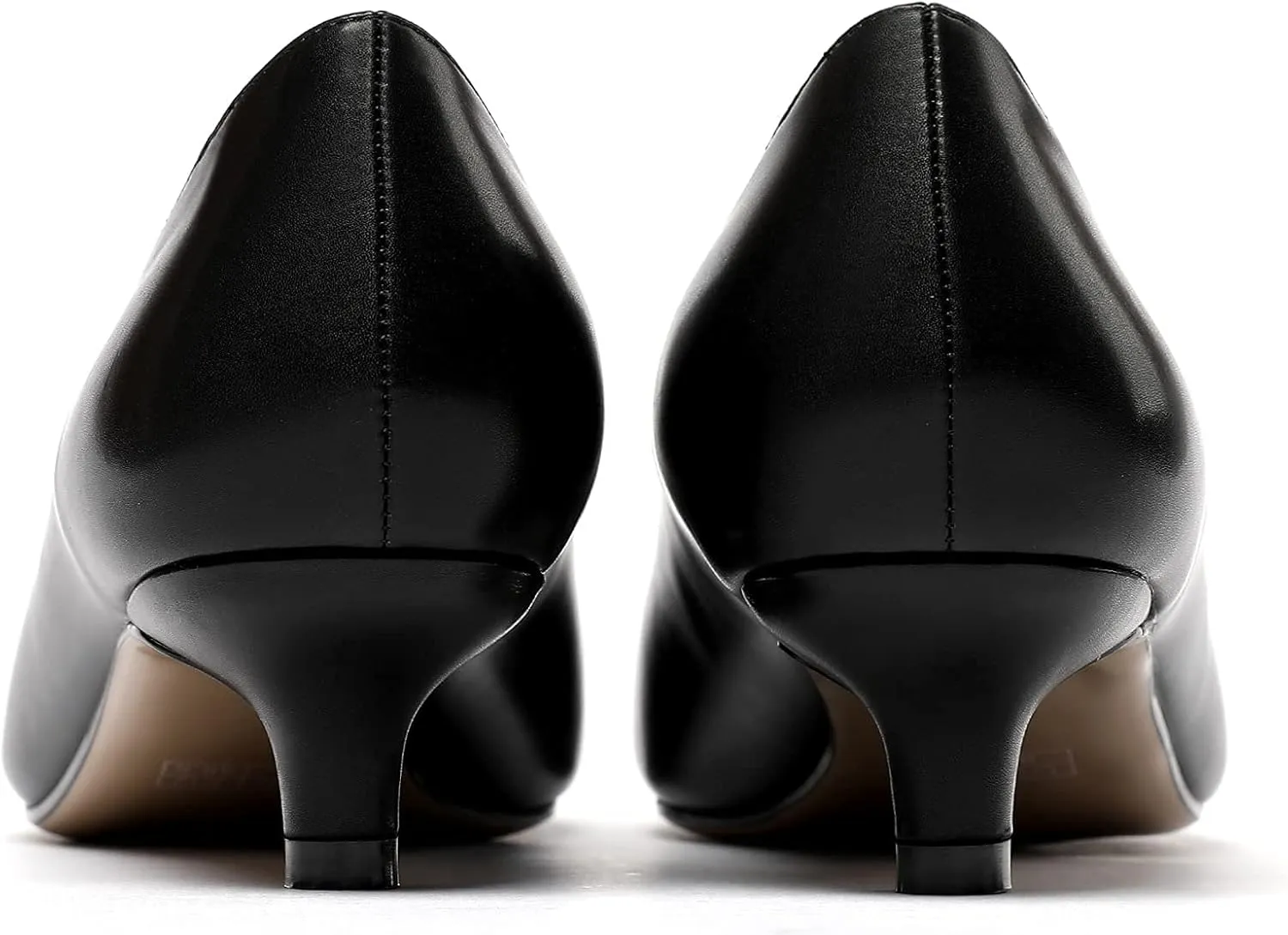 Eldof Women's Low Heel Pumps Pointed Toe Kitten Heels Slip on Comfort Pumps 1.4 Inches for Dress Party Office