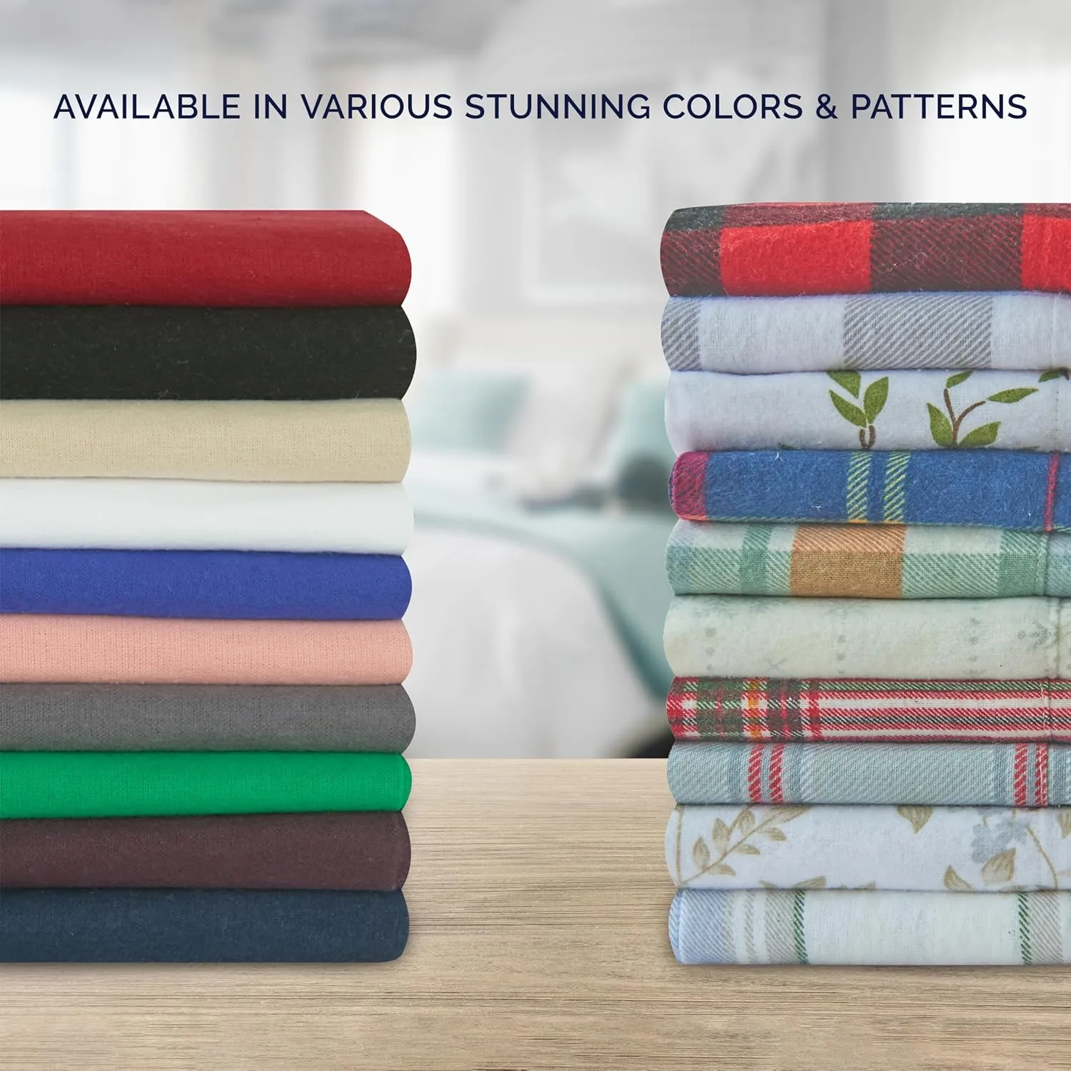 Elegant Comfort Soft 4-Piece 100% Turkish Cotton Flannel Sheet Set - Premium Quality, Deep Pocket Fitted Sheet, Ultra Soft, Cozy Warm Flannel Sheets - Twin, Linen