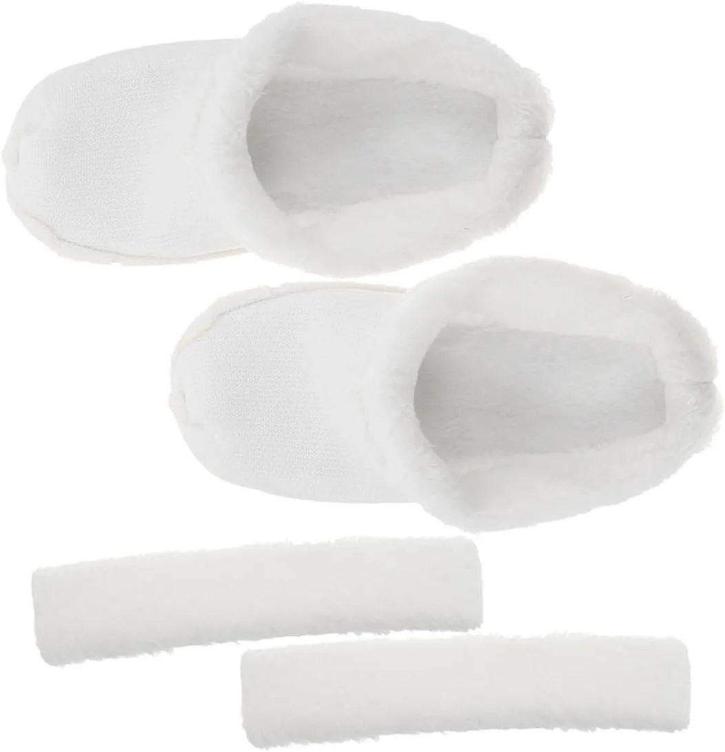 Elegant Warm Liners for Shoes Plush Cotton Winter Ready Removable Washable Insoles for Men's Women's No-Slip Sandals (Size 26-27)