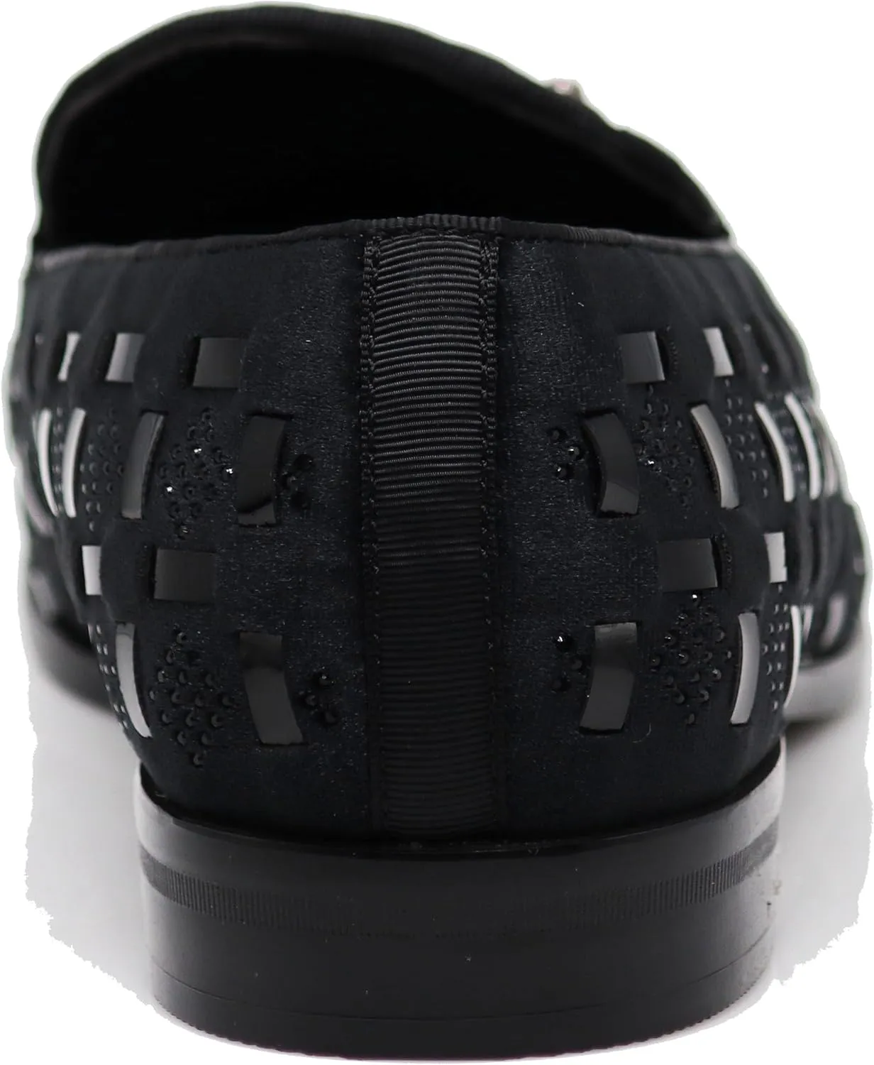 Enzo Romeo UTA Men's Fashion Rhinestone Glitter Buckle Slip On Dress Shoes