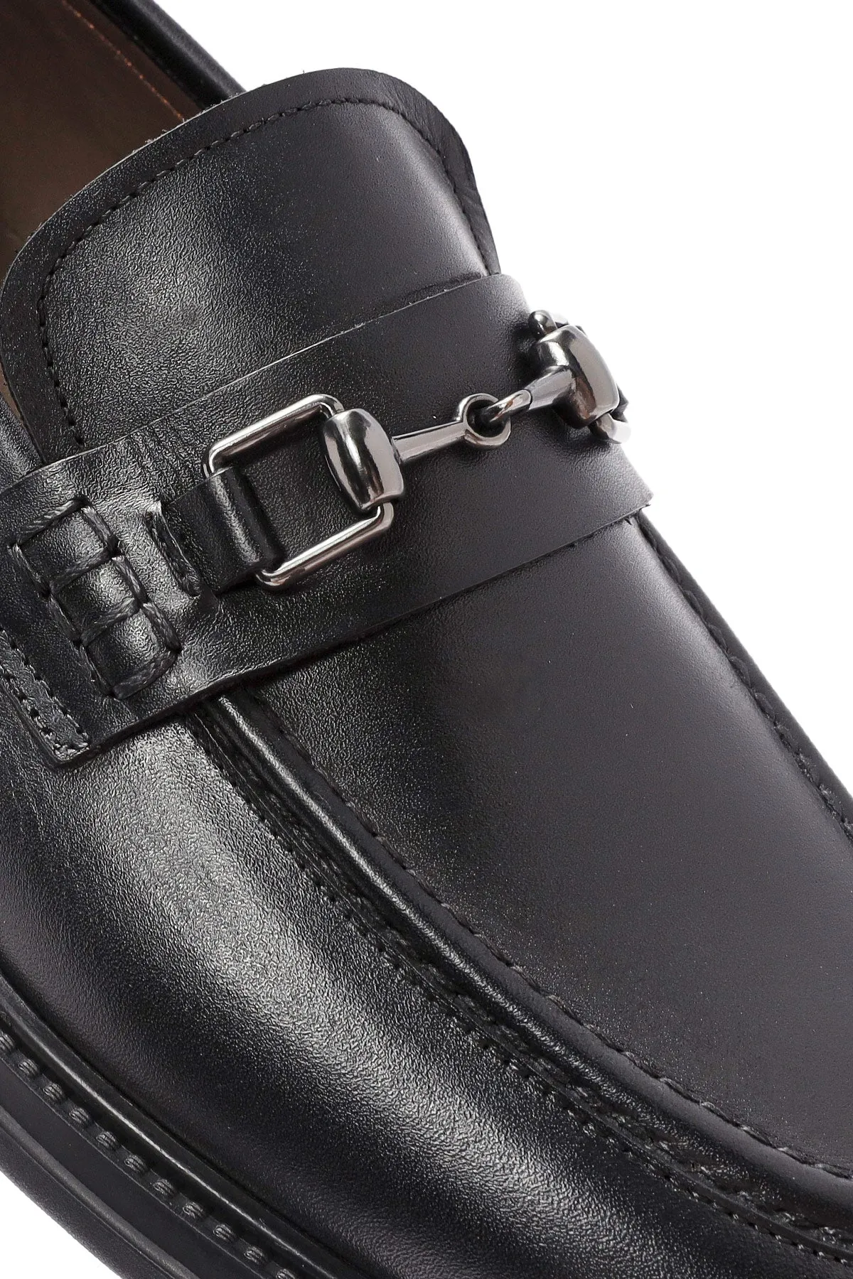Erkek Siyah Deri Casual Loafer