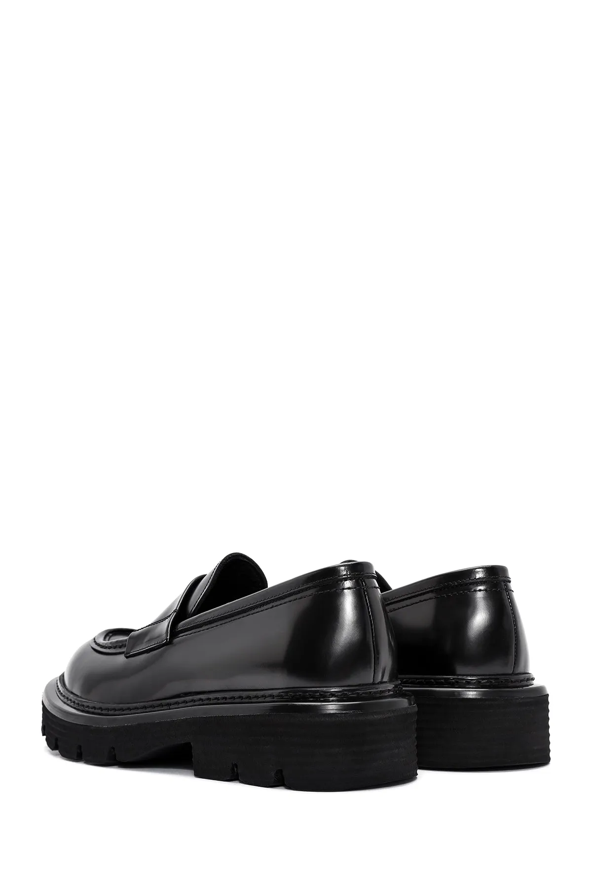 Erkek Siyah Deri Casual Loafer