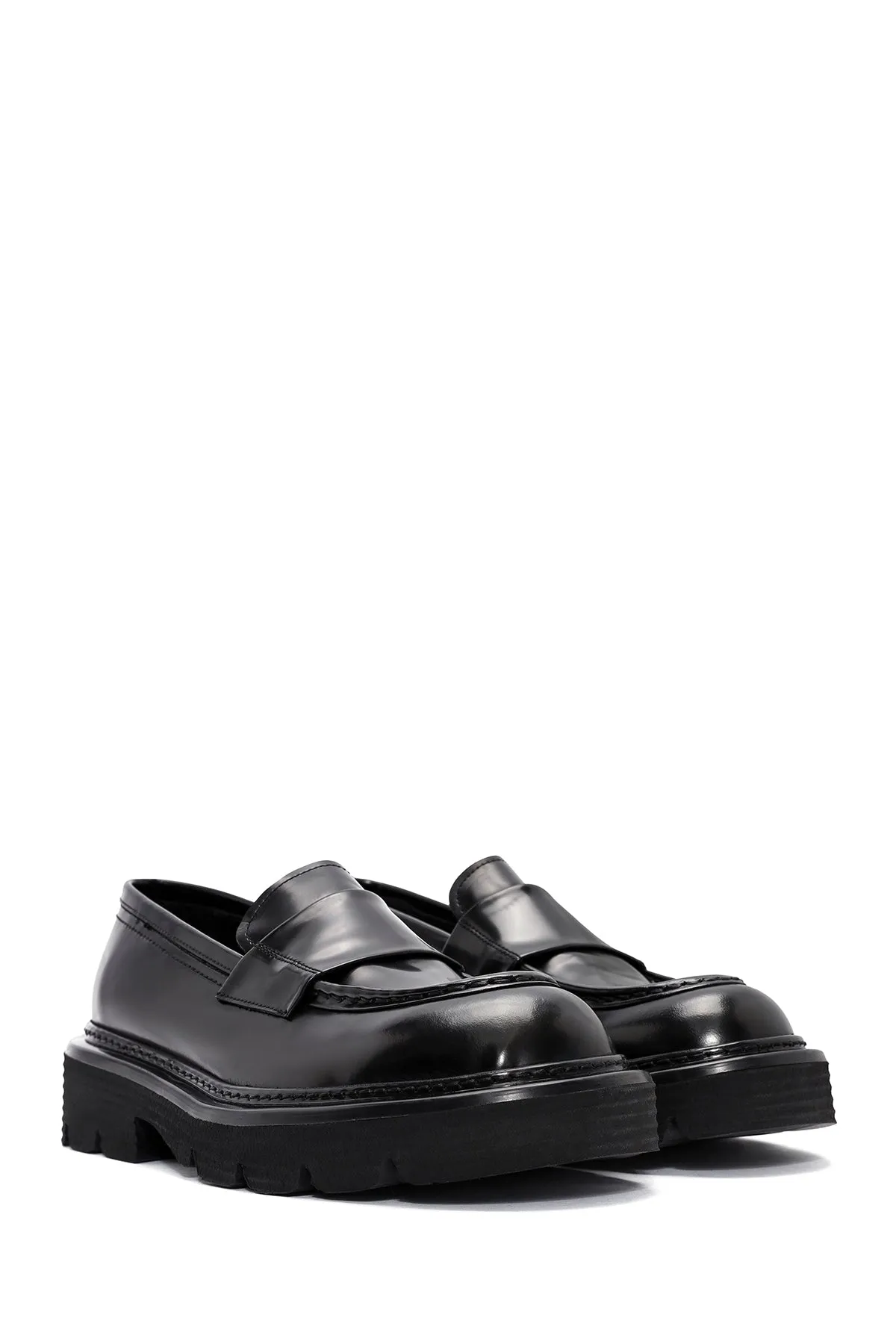 Erkek Siyah Deri Casual Loafer