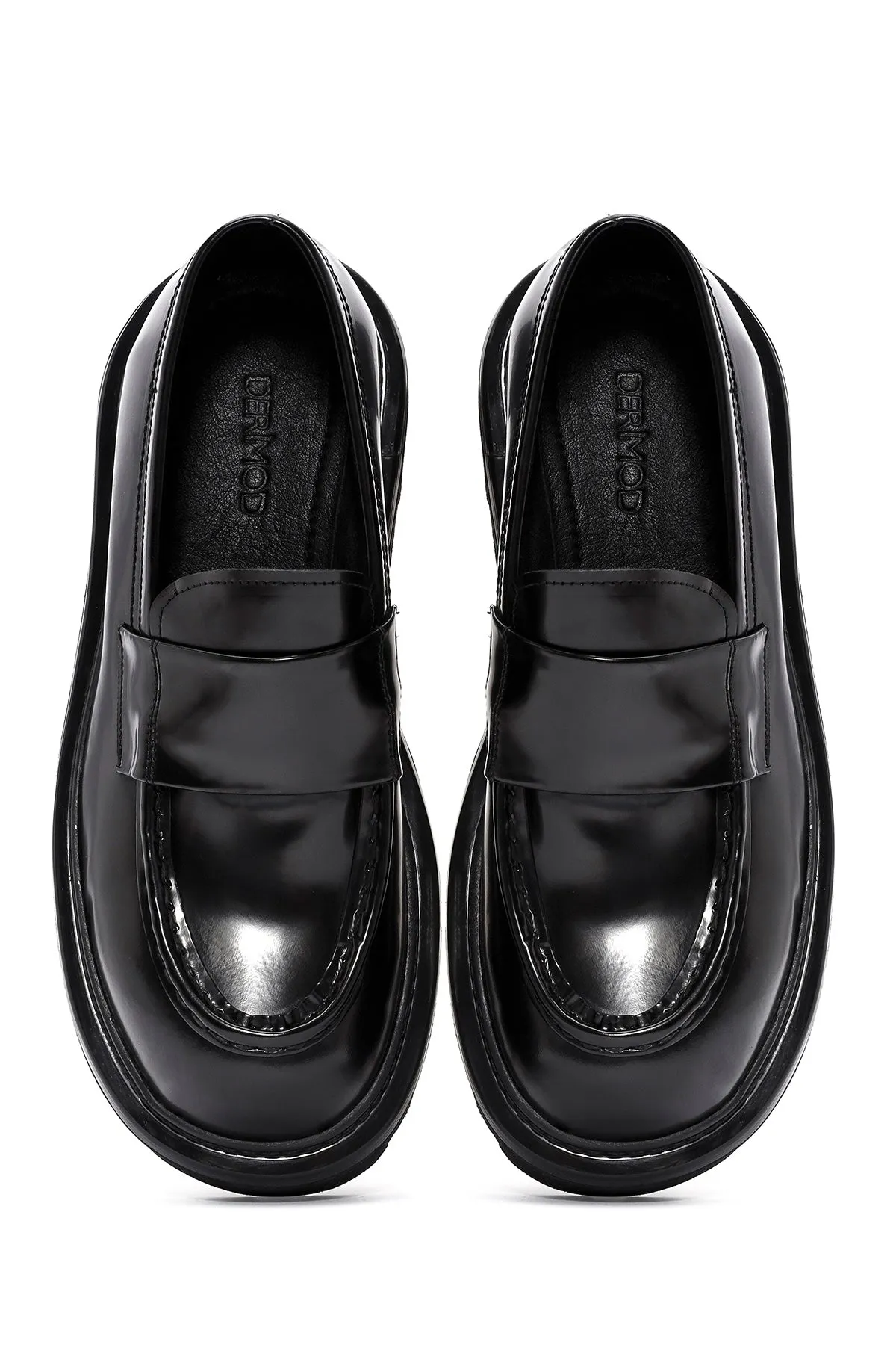 Erkek Siyah Deri Casual Loafer