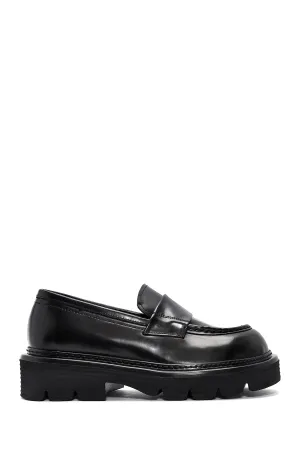 Erkek Siyah Deri Casual Loafer
