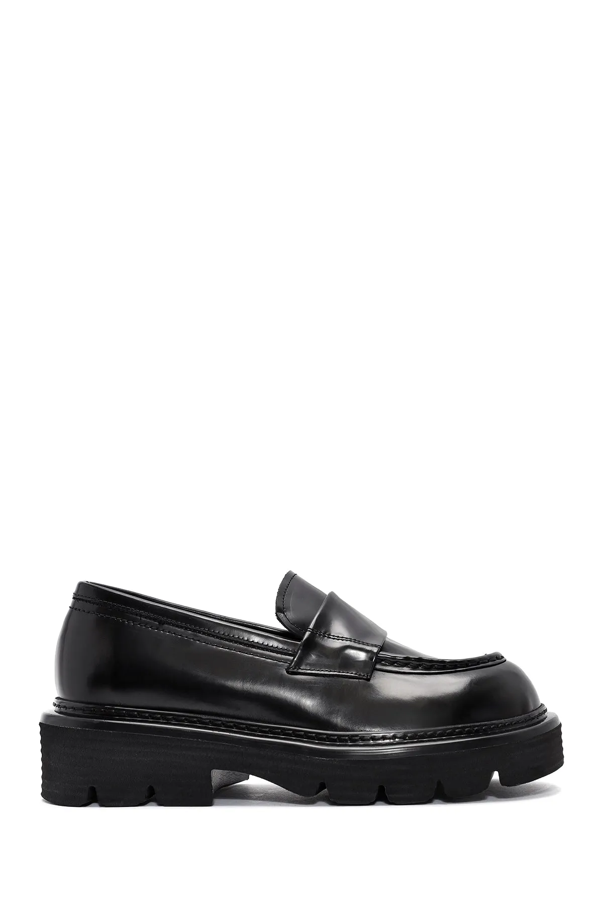 Erkek Siyah Deri Casual Loafer