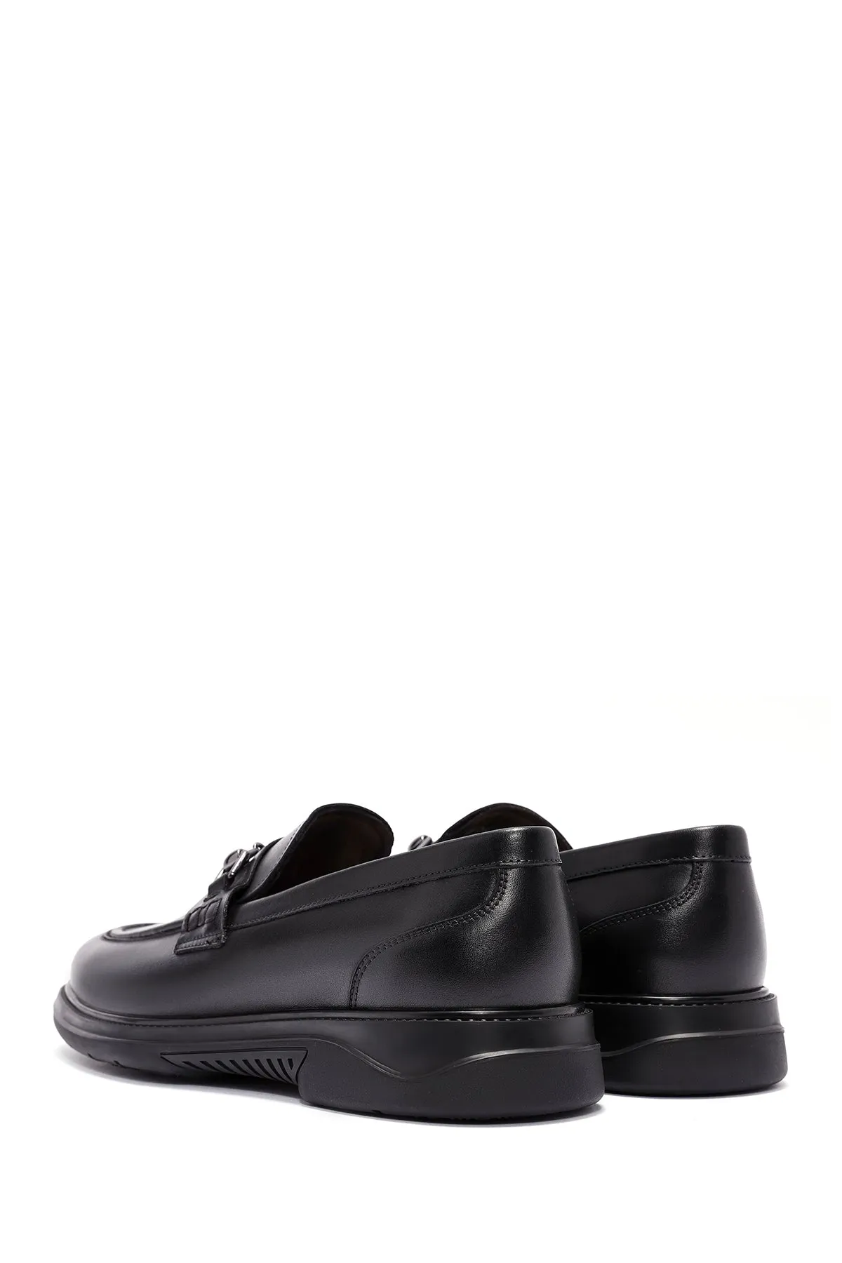 Erkek Siyah Deri Casual Loafer