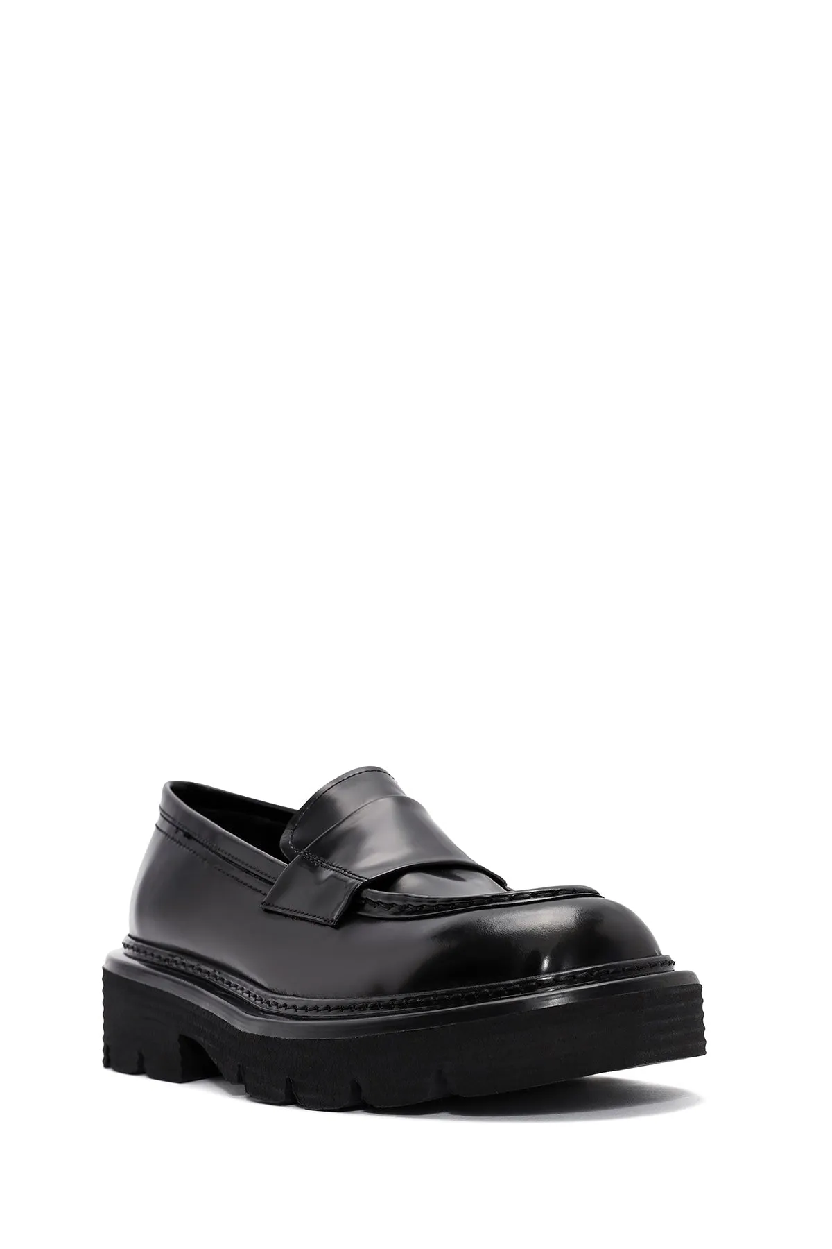 Erkek Siyah Deri Casual Loafer