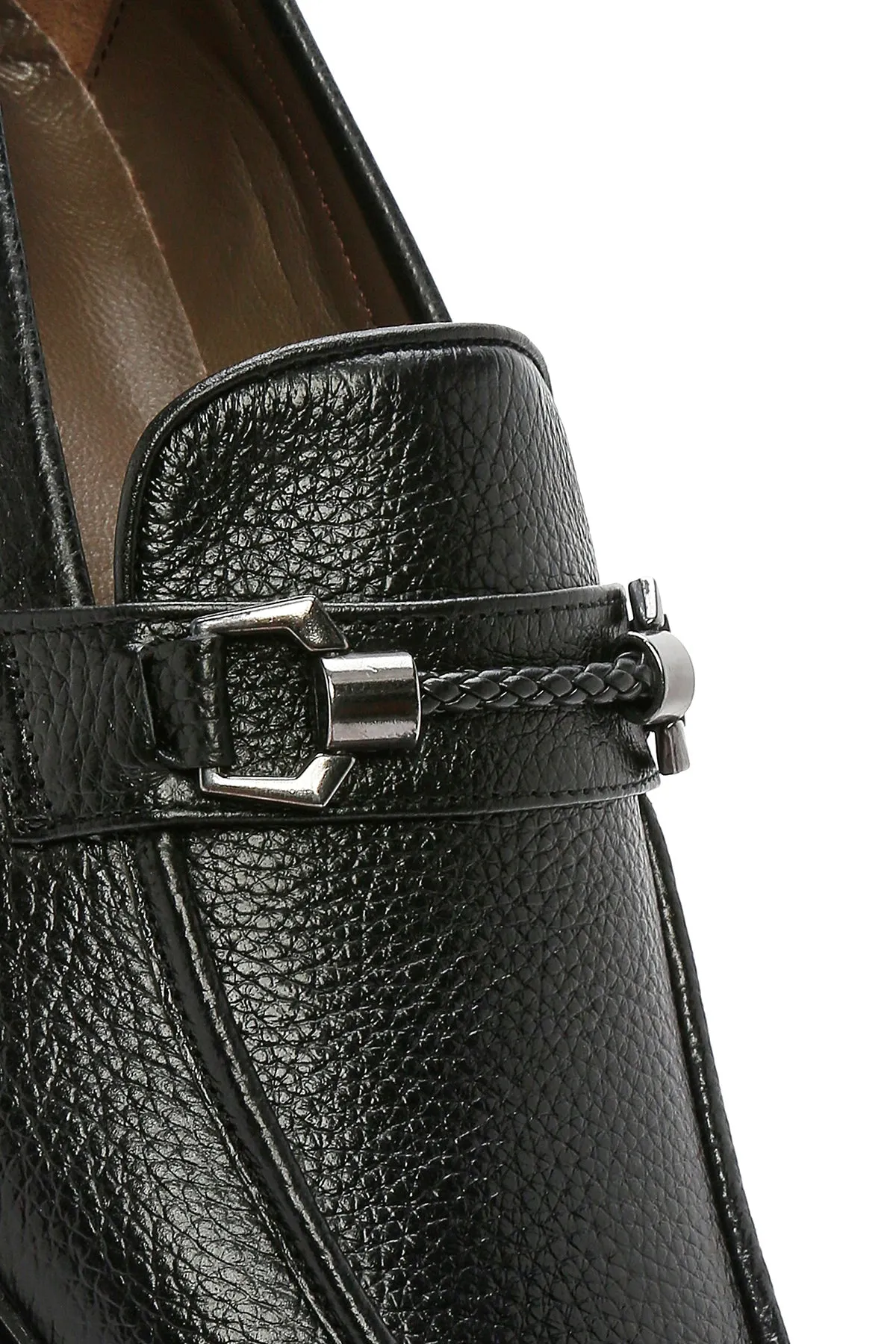 Erkek Siyah Deri Klasik Loafer