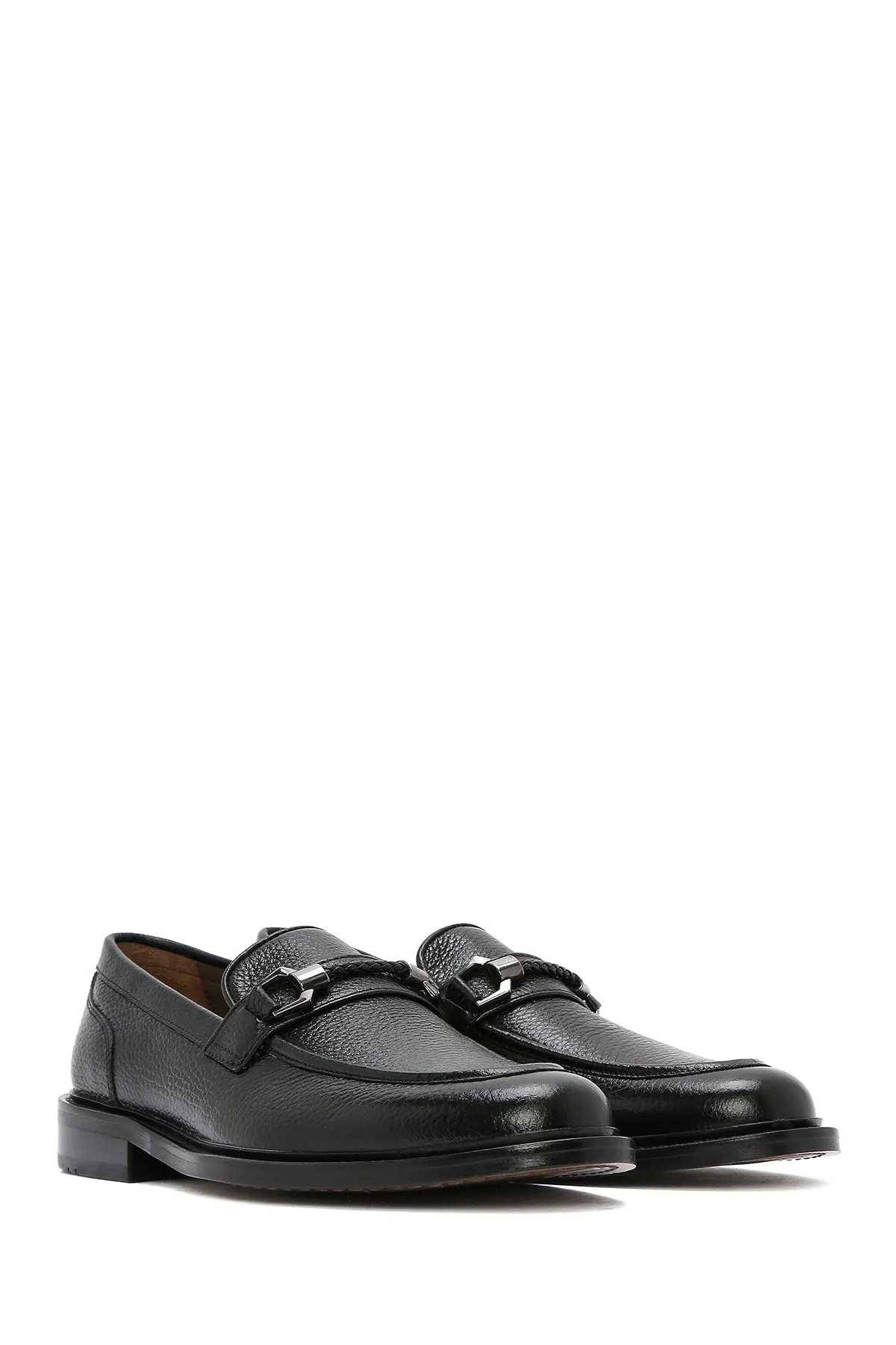 Erkek Siyah Deri Klasik Loafer
