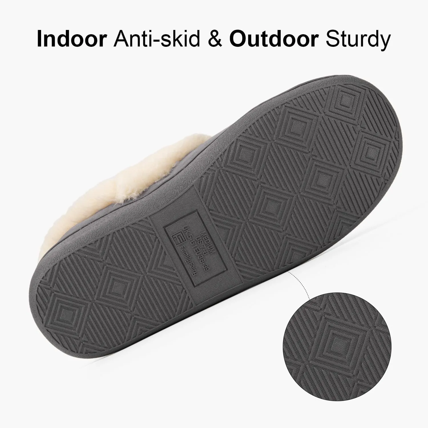 FamilyFairy Women Memory Foam Bootie Slippers, Warm Cozy Micro Suede Slipper Boots with Fuzzy Plush Lining and Collar, Winter Non Slip House Shoes for Indoor Outdoor