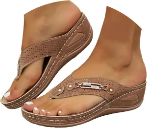 Fashion Mesh Breathable Sandals 2025 New, Chain Clip Toe Orthopedic Sandals Women Summer Dressy Casual Comfy Beach Slides