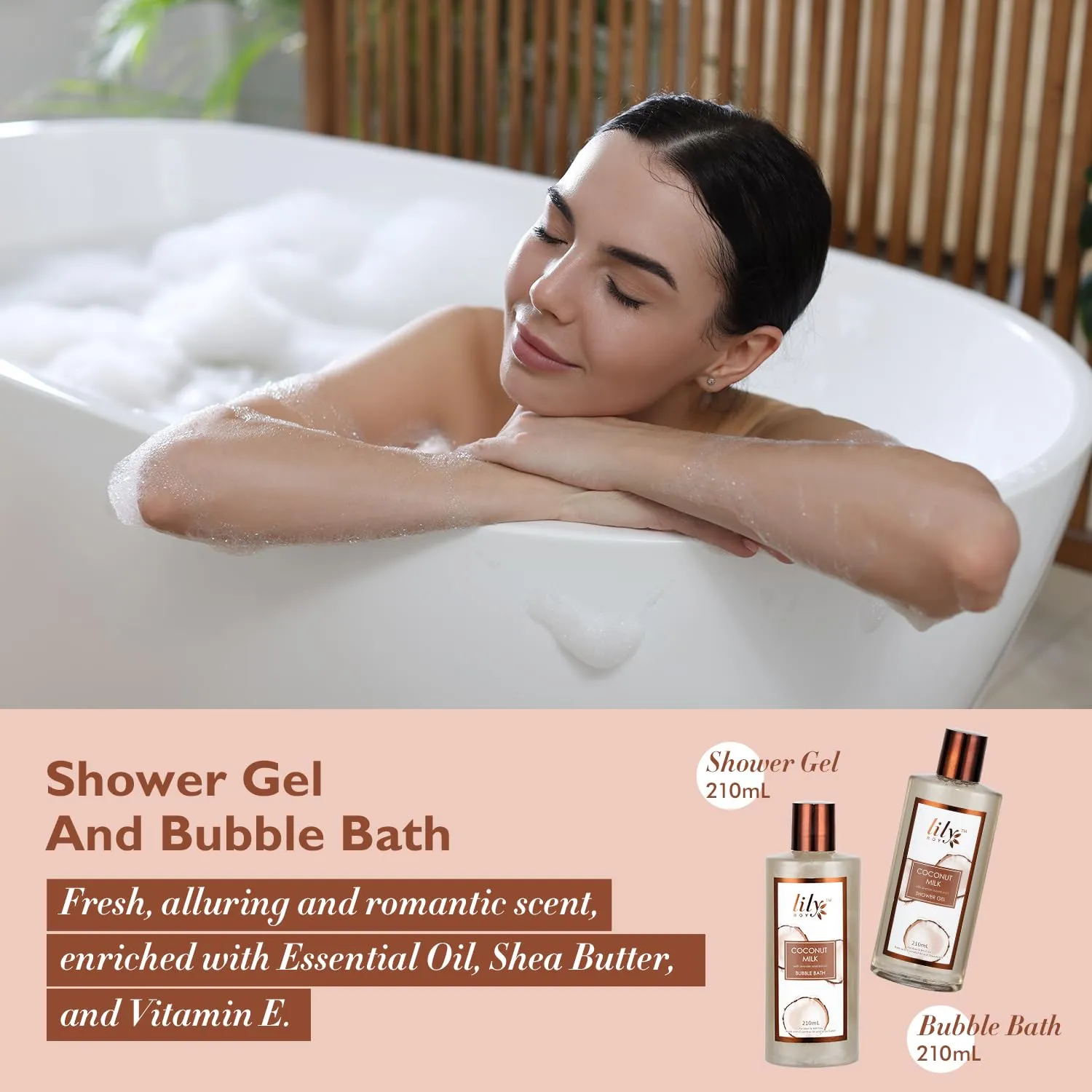 Fathers Day Gifts for Men Dad Coconut Vanilla Spa Gift Basket for Women 18 Pcs Luxury Bath & Body Set with Shower Gel | Relaxing Self Care Pampering Gifts for Her, Birthday, Christmas, Mothers Day