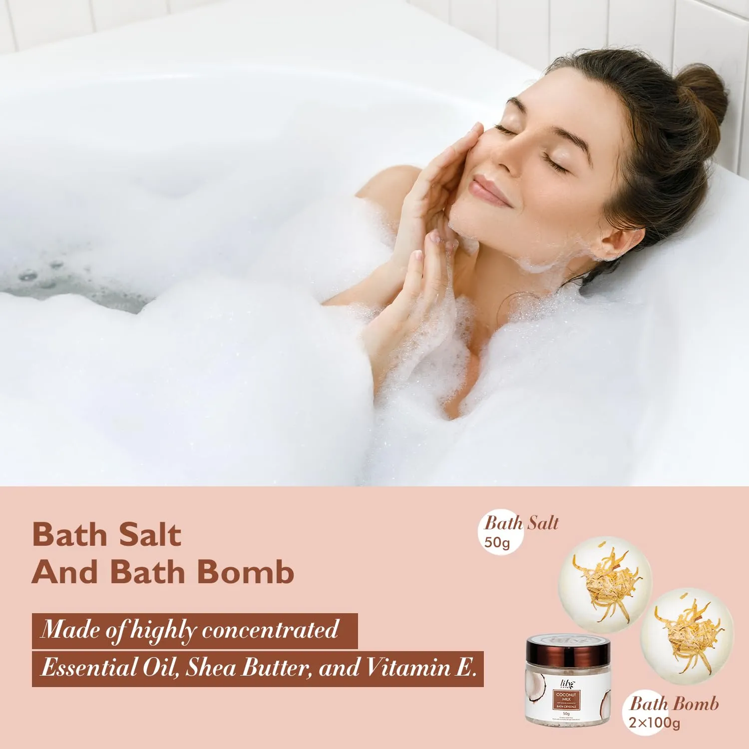 Fathers Day Gifts for Men Dad Coconut Vanilla Spa Gift Basket for Women 18 Pcs Luxury Bath & Body Set with Shower Gel | Relaxing Self Care Pampering Gifts for Her, Birthday, Christmas, Mothers Day