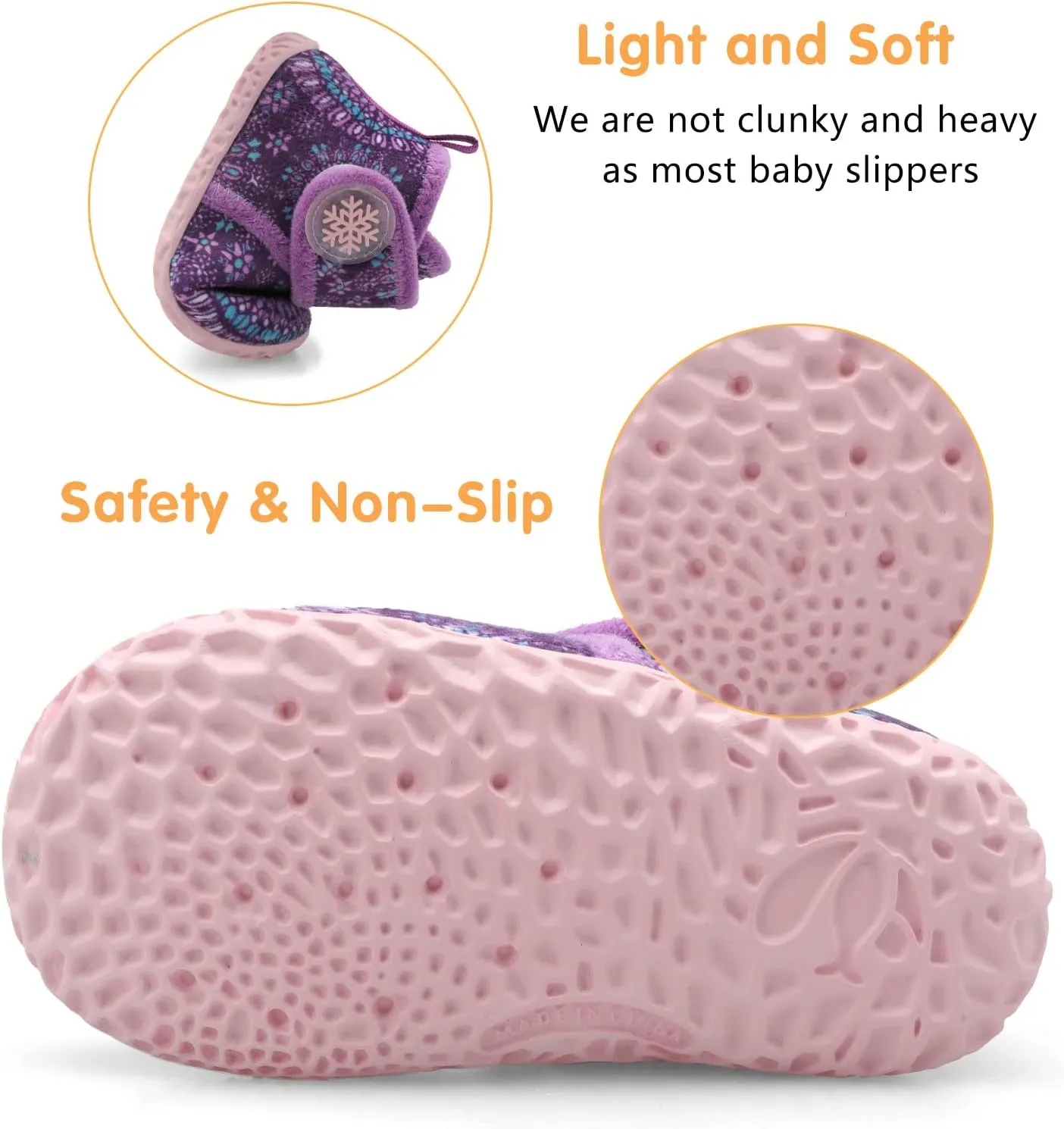 FEETCITY Baby Booties Girls Boys Infant Slippers First Walkers Shoes Warm Socks Newborn Crib Shoes