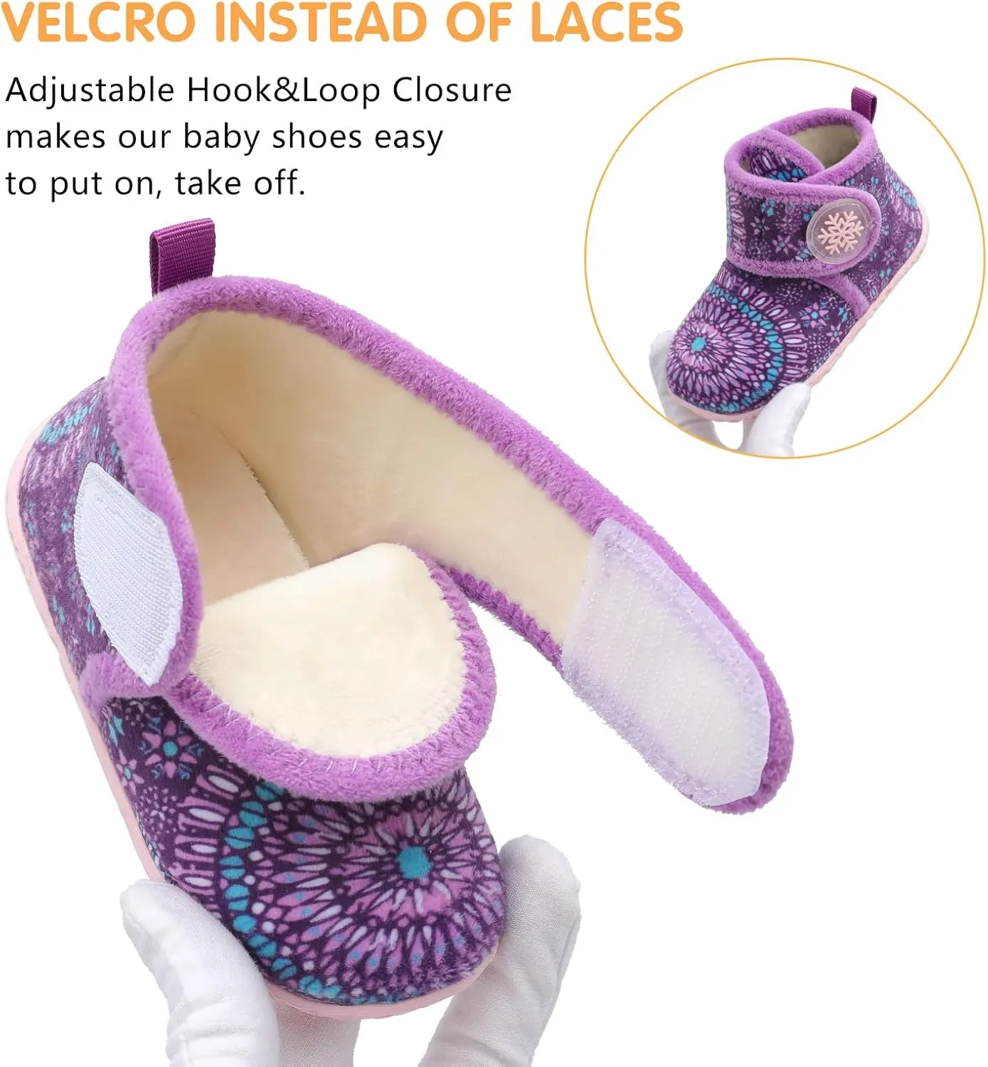 FEETCITY Baby Booties Girls Boys Infant Slippers First Walkers Shoes Warm Socks Newborn Crib Shoes