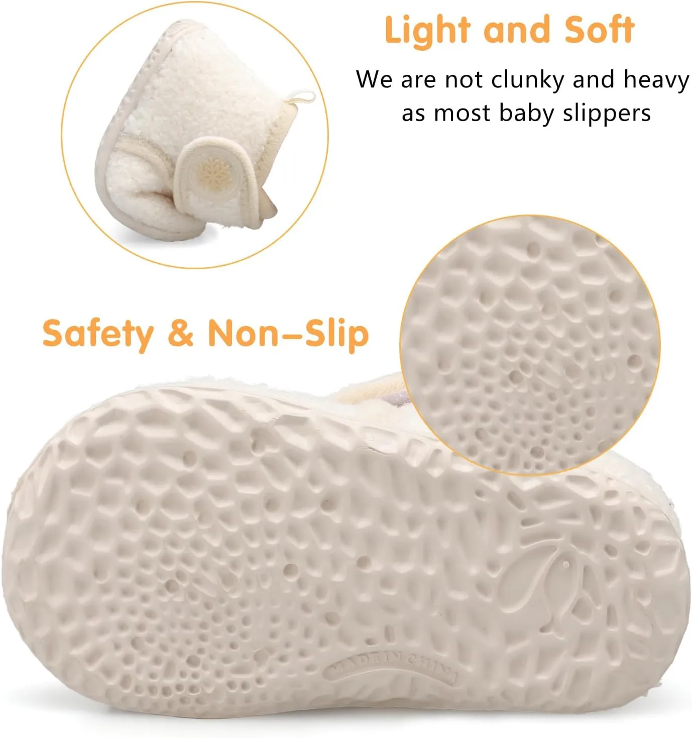 FEETCITY Baby Booties Girls Boys Infant Slippers First Walkers Shoes Warm Socks Newborn Crib Shoes