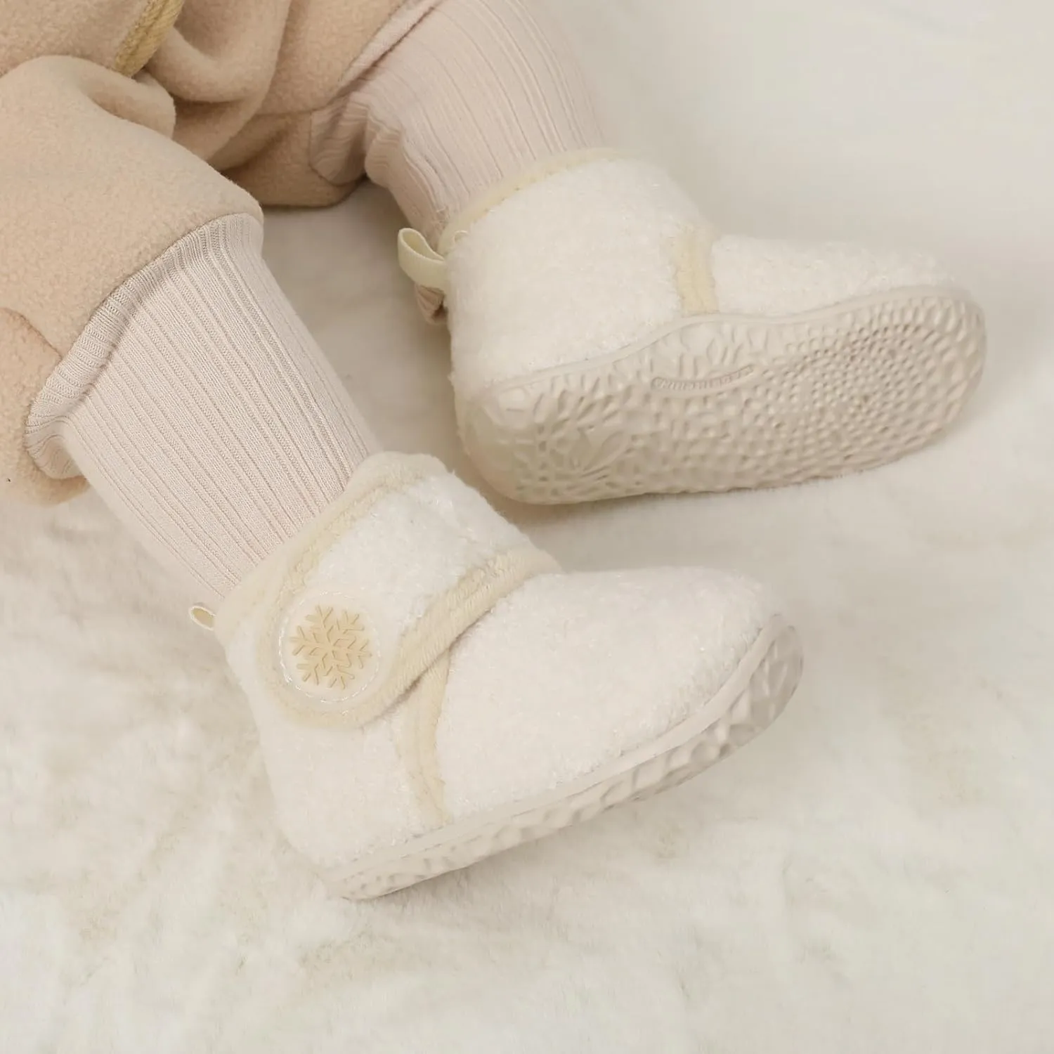 FEETCITY Baby Booties Girls Boys Infant Slippers First Walkers Shoes Warm Socks Newborn Crib Shoes