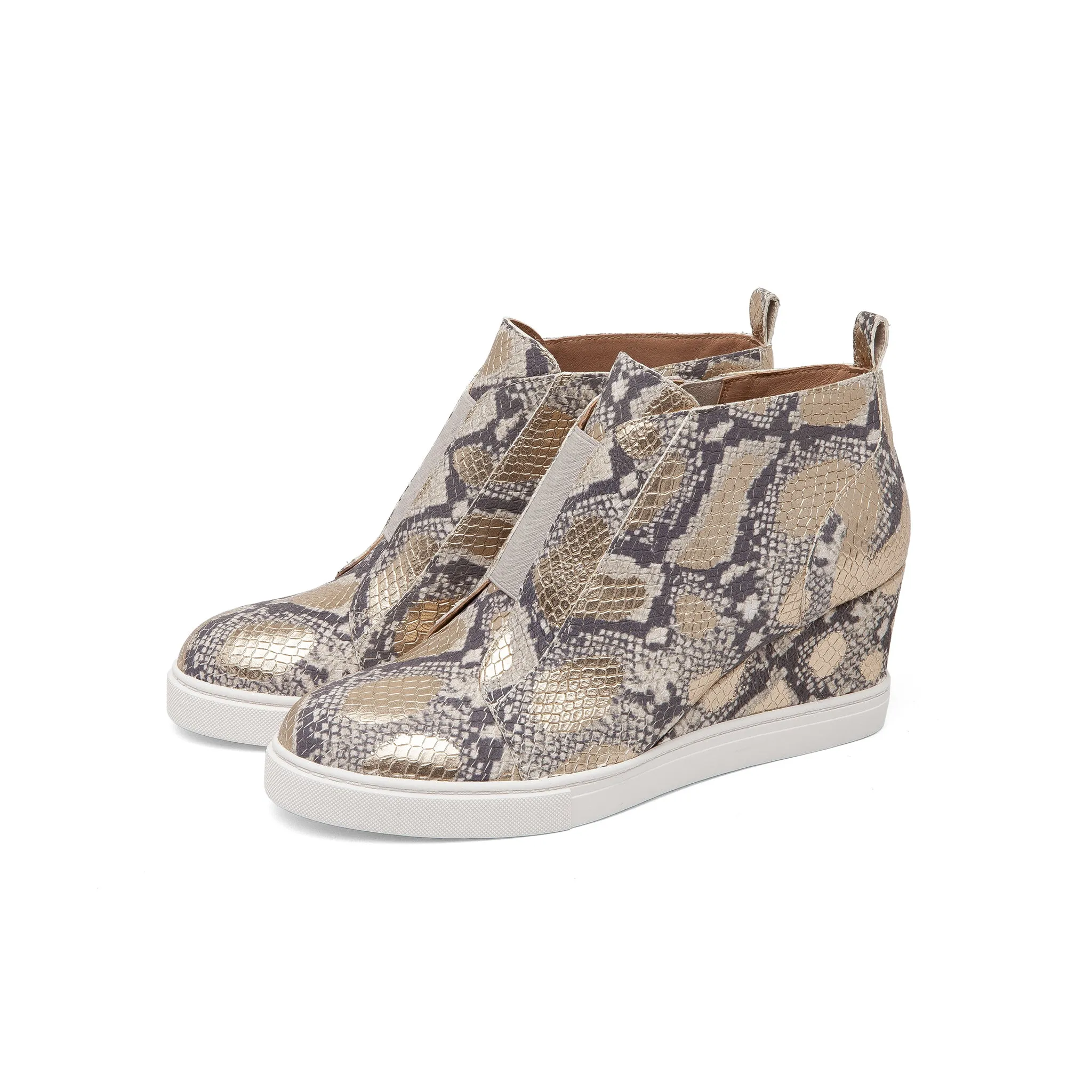 FELICIA SNAKE PRINT | Our Original Platform Wedge Sneaker Bootie