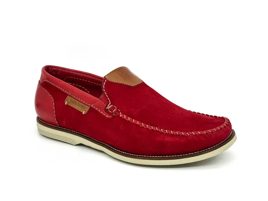 Felix Red Men's Leather Loafers