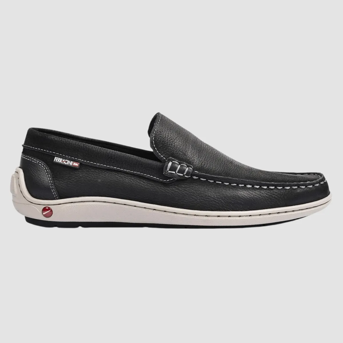 Ferracini zaid mens leather loafer in black
