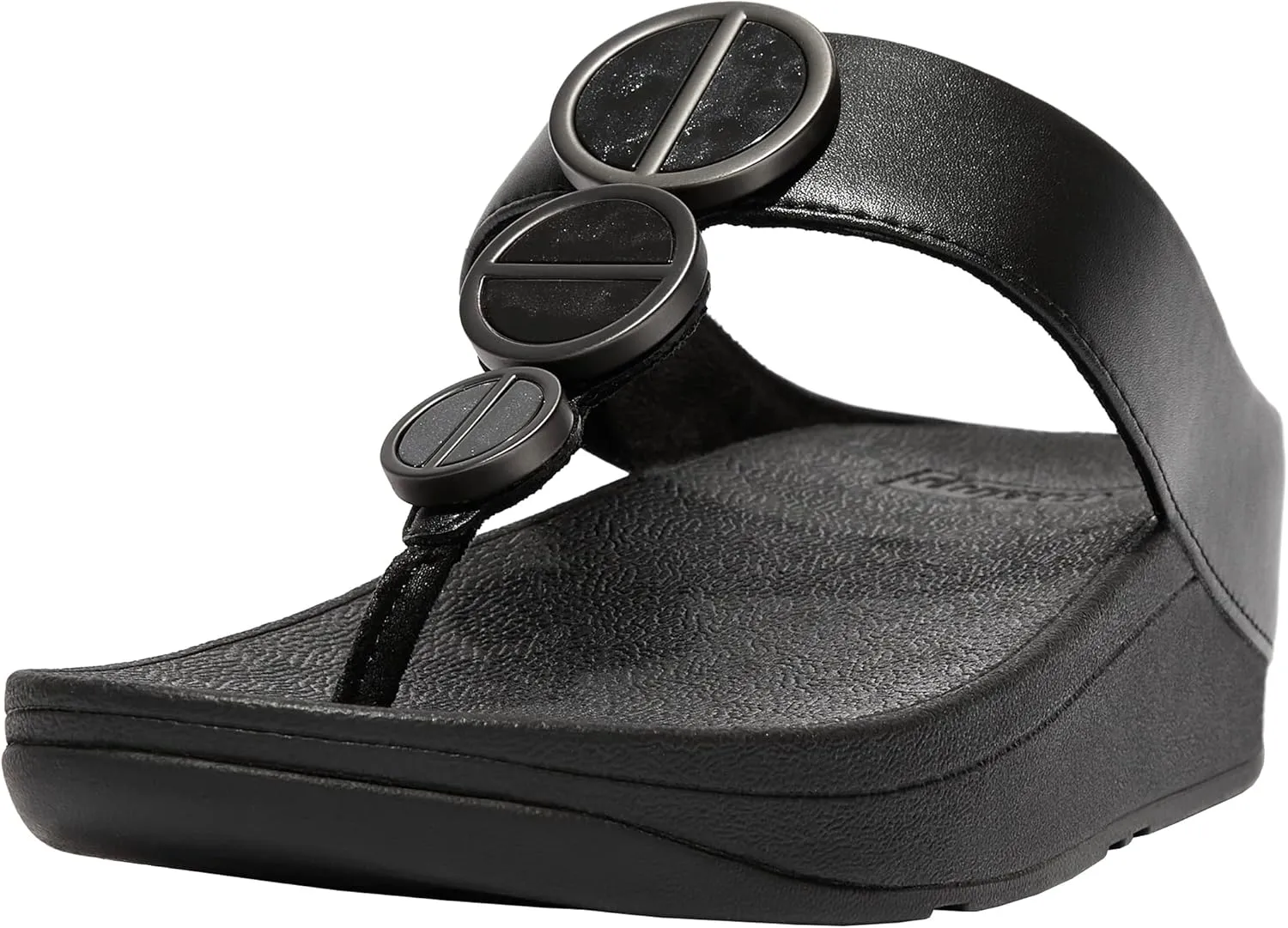 FitFlop Women's Halo Metallic-Trim Toe-Post Sandals