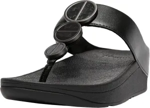FitFlop Women's Halo Metallic-Trim Toe-Post Sandals