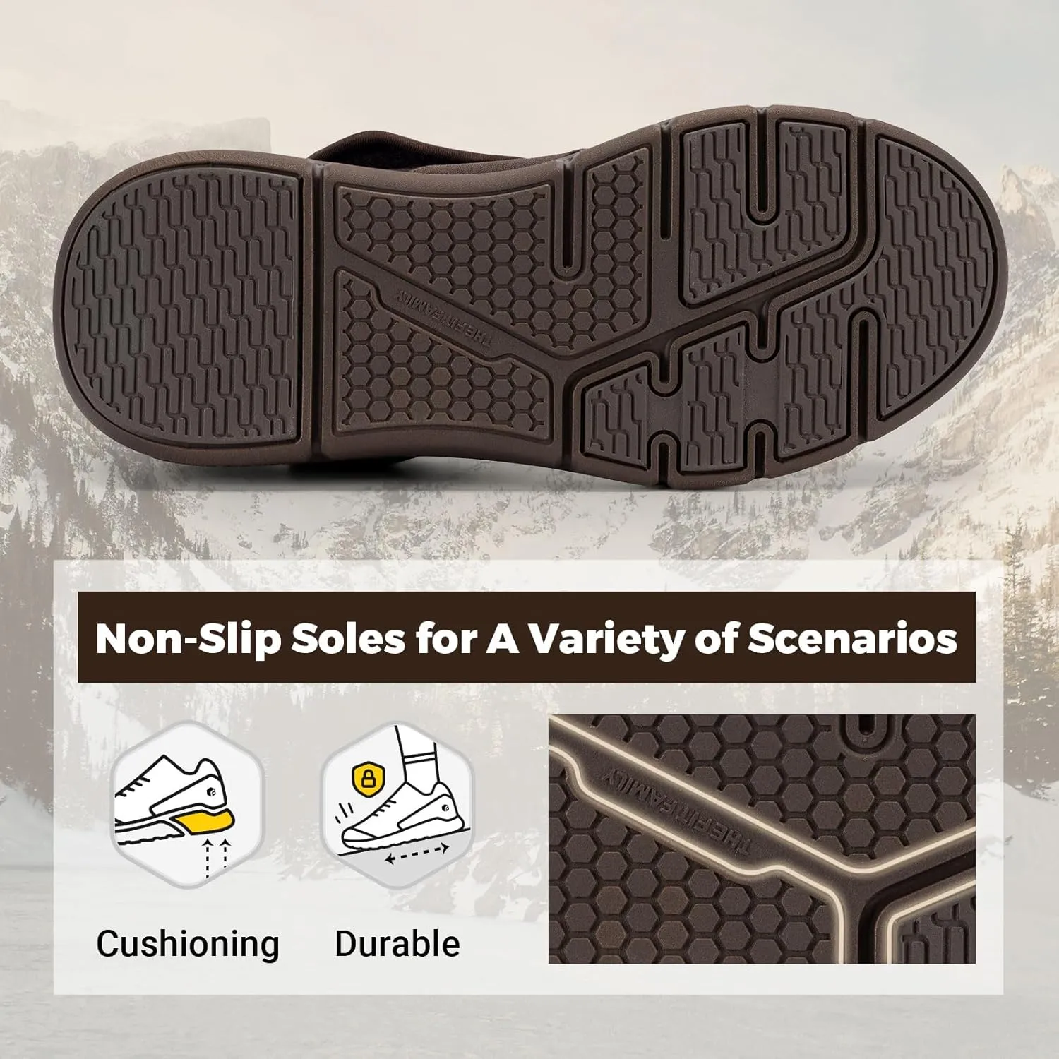FitVille Diabetic Shoes for Men Extra Wide Width, Warm Slip-on Winter Slipper Boots with Adjustable Closures, Snow Boots for Swollen Feet, Neuropathy