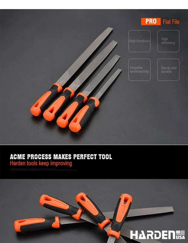 Flat smooth file with soft handle