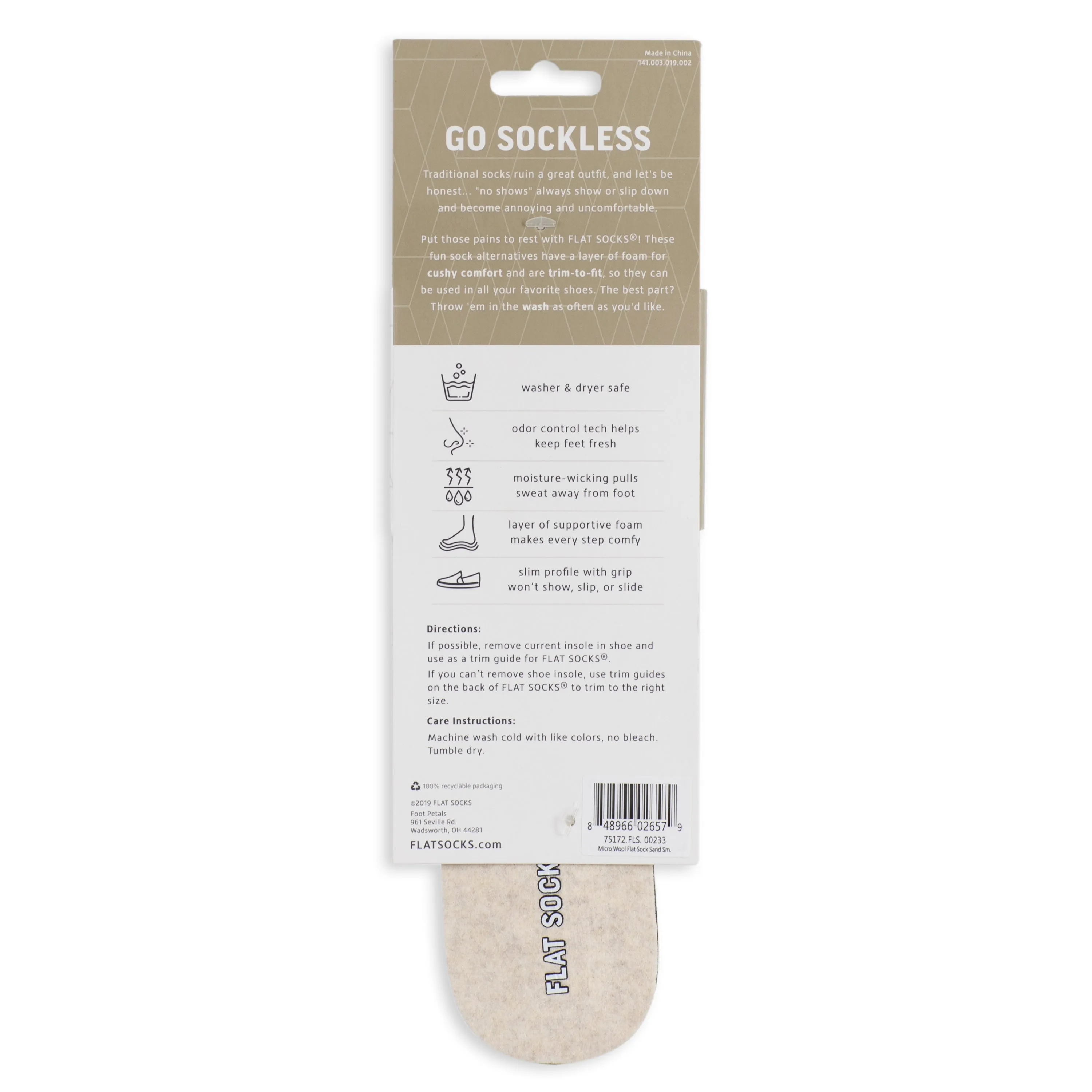 FLAT SOCKS | Sand