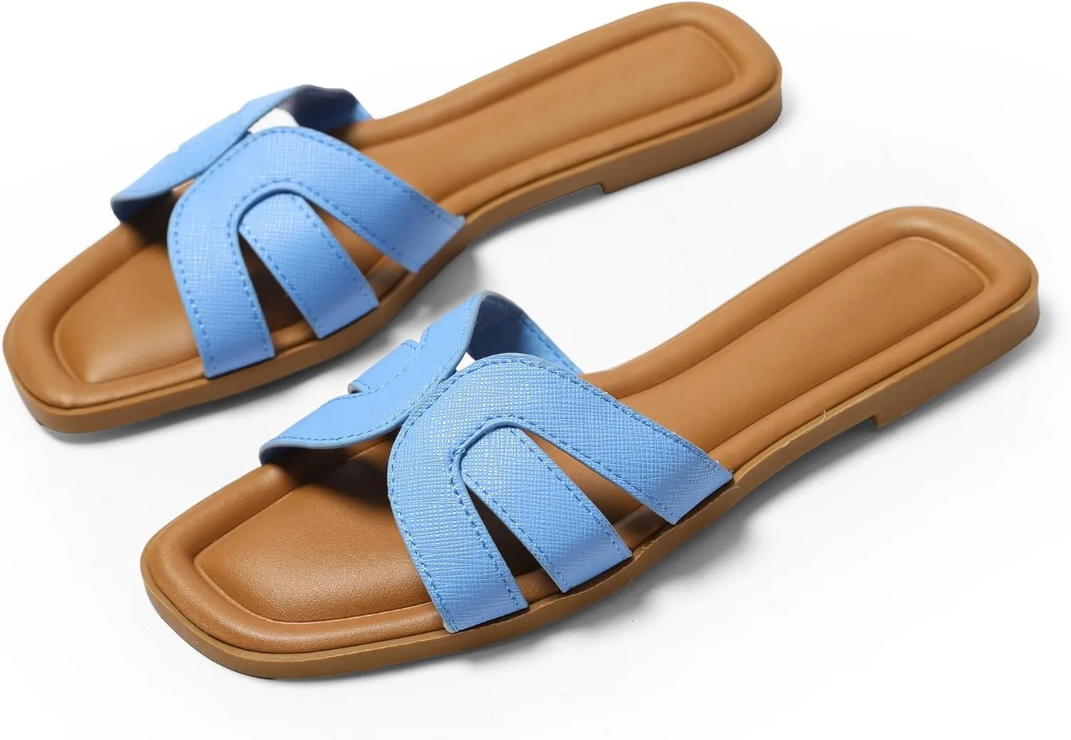 Flat Womens Sandals Flat Slide Sandals Women Black Brown White Sandals Size 6-11