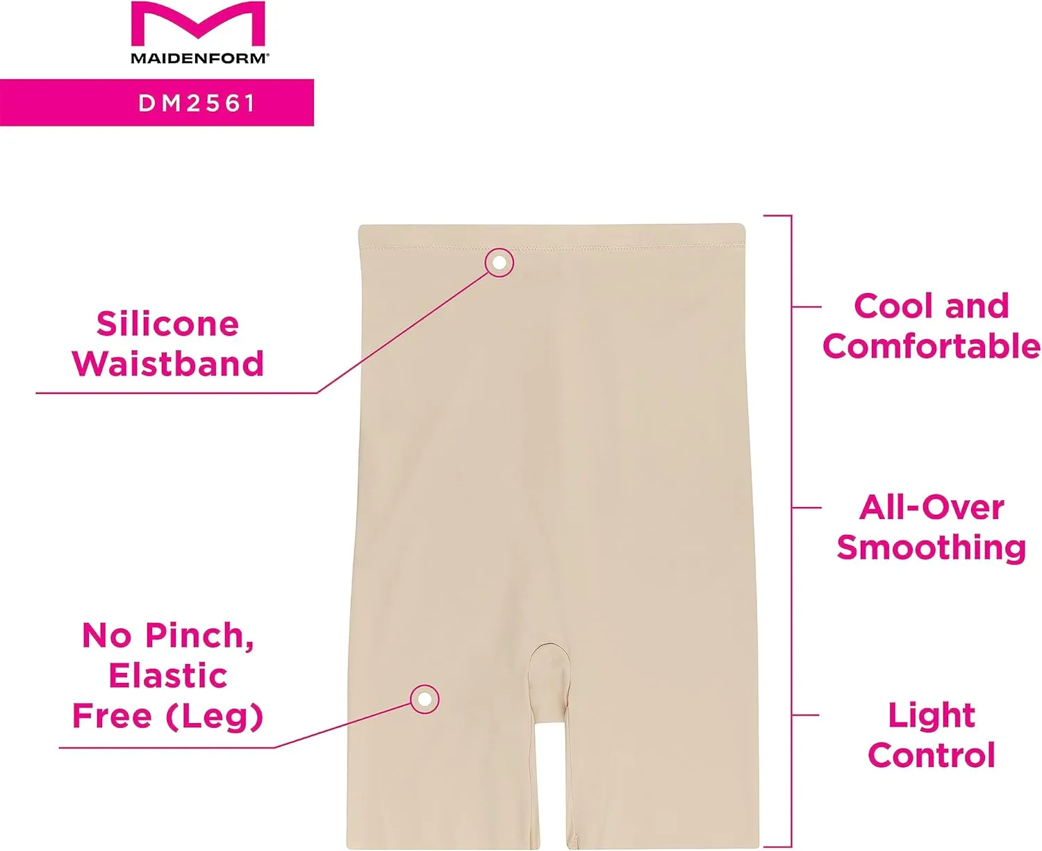 Flexees Women's Maiden Form Sleek Smoother Hi-Waist Shorty