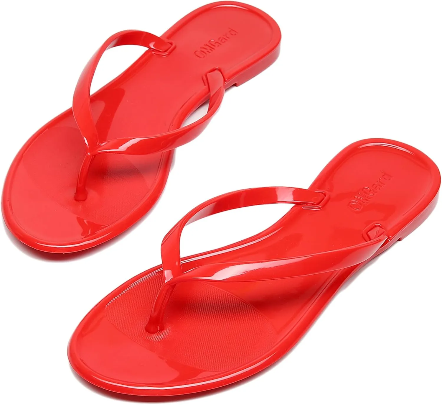 Flip Flops for Women Jelly Sandals Thong Flats Jellies Shoes Clear Slipper Summer Beach Pool Slides Size 10 Slip On Quick Drying Soft