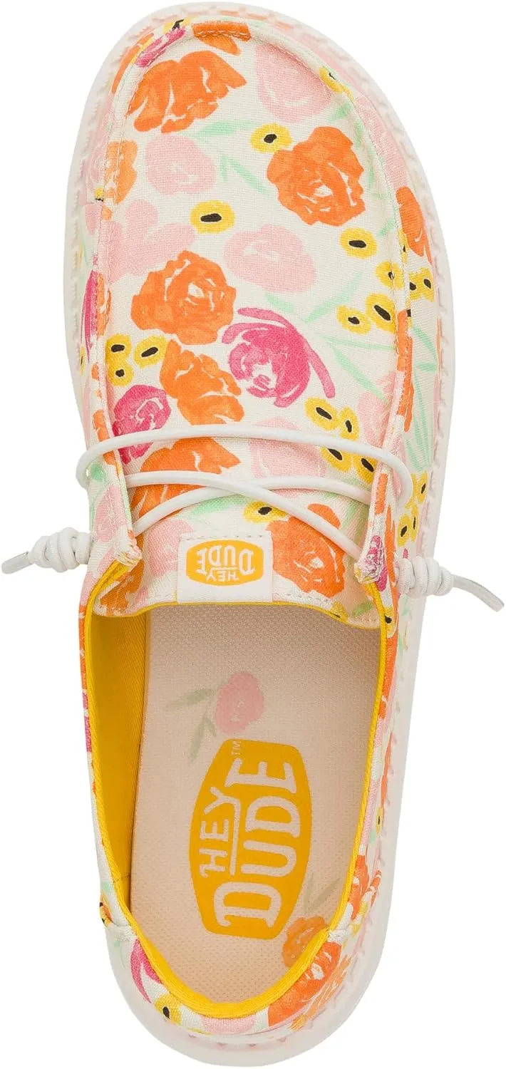 Floral Watercolor Wendys in Multi/Petal Pink by HEYDUDE shoes