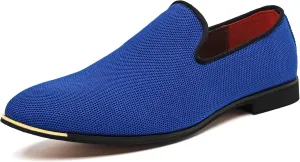 FLQL Men's Luxury Penny Loafer Slip-On Velvet Shoes Party Dancing Shoes Suede Wedding Shoes Plus Size 7-13