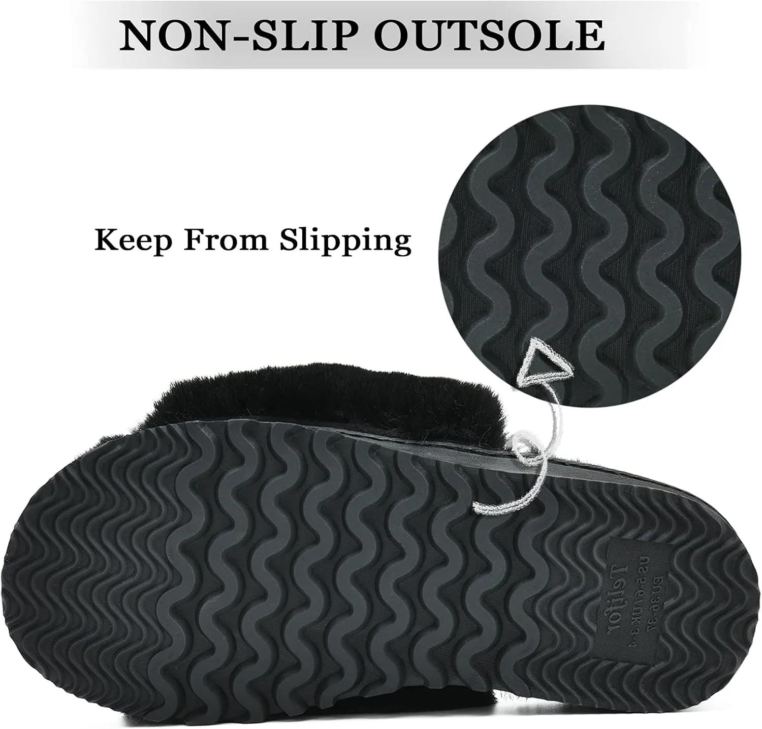Fluffy Open Toe Slippers for Women Indoor Memory Foam, Comfy Fuzzy Womens Summer House Slippers Non-Slip, Soft Faux Fur Slip-on Woman Home Bedroom Slippers