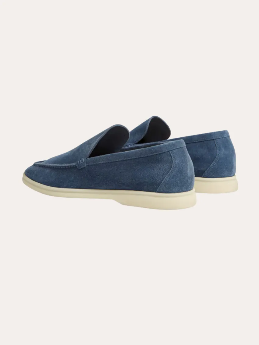 Forfinede Suede Loafers – Intense Blue