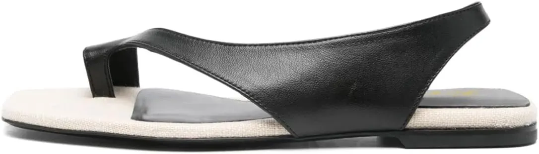 FOWT Women Open Split Toe Flat Sandals Slip on Soft Insole Thong Sandals Summer Daily Casual Walking Comfortable Shoes Size 4-16 US