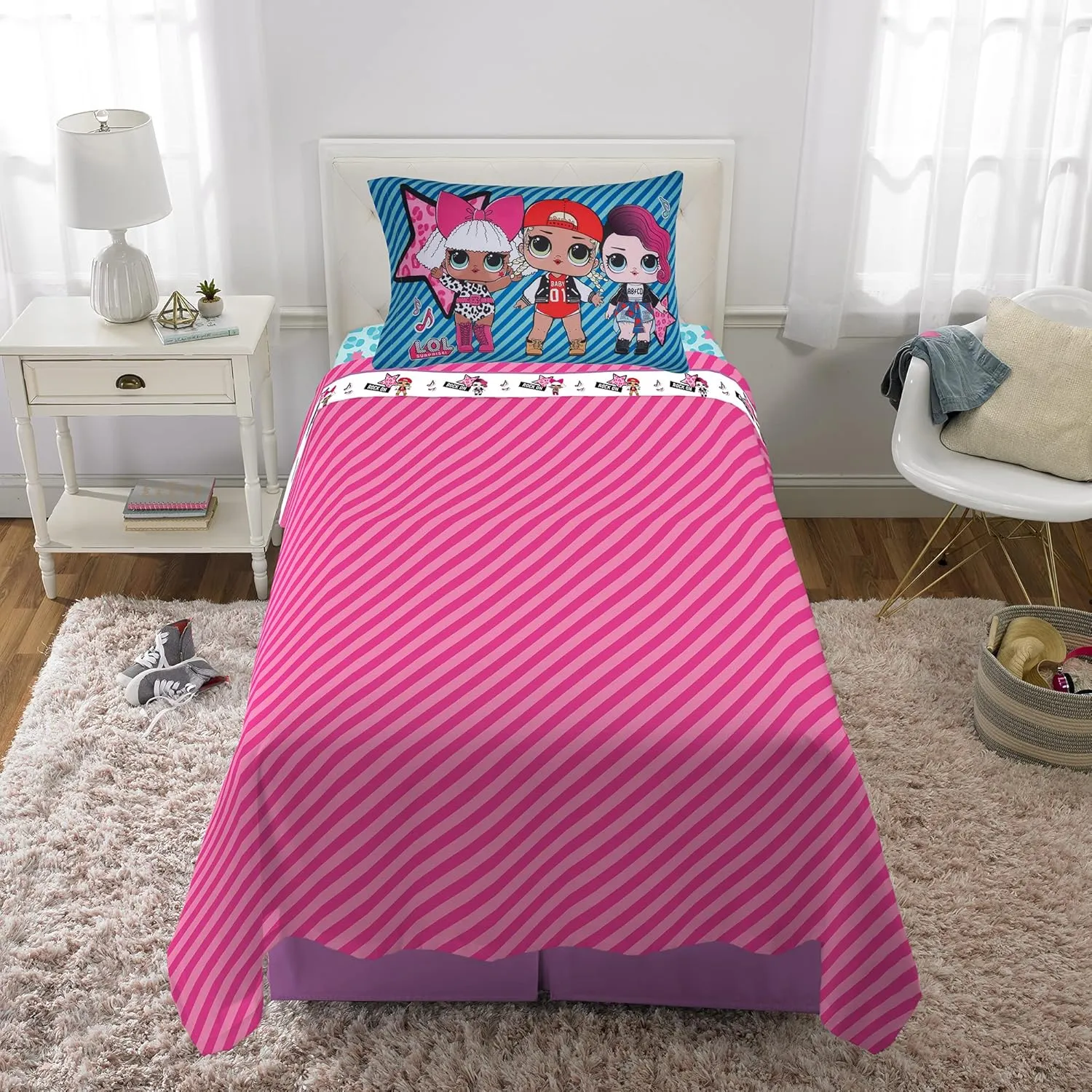 Franco Kids Bedding Super Soft Sheet Set, Twin, L.O.L. Surprise