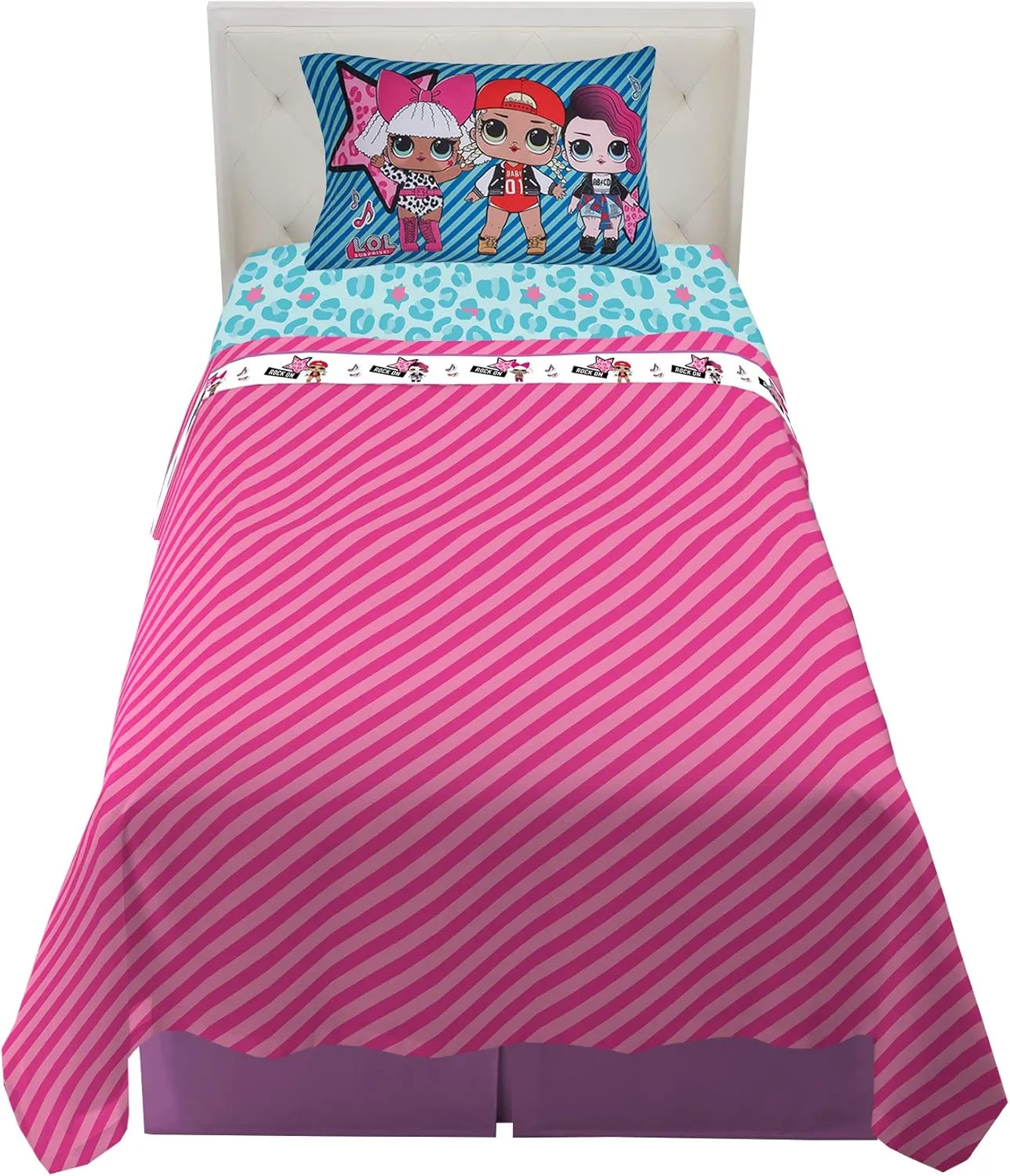 Franco Kids Bedding Super Soft Sheet Set, Twin, L.O.L. Surprise