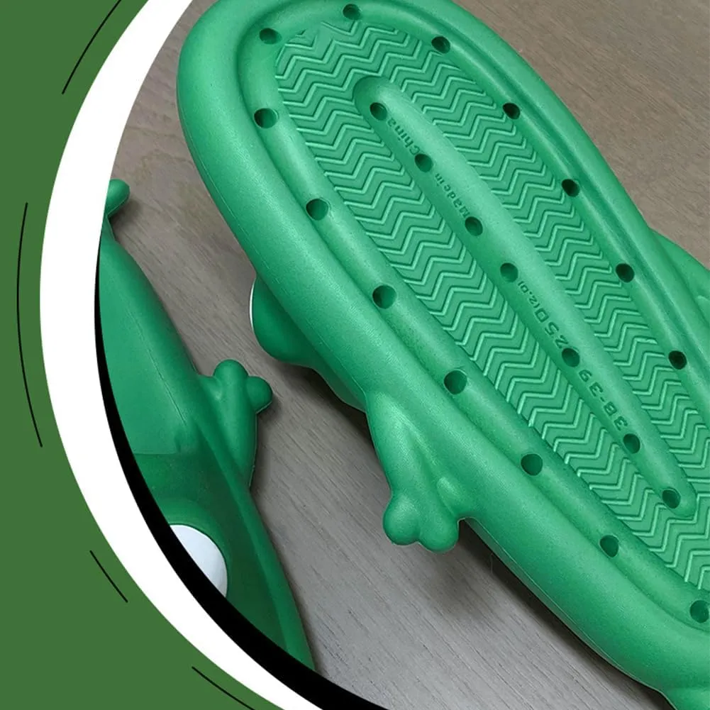Frog Flip Flops - Couple Beach Slippers, Bath Shoes, Non-Slip Fish Slipper, Summer Funny Slides