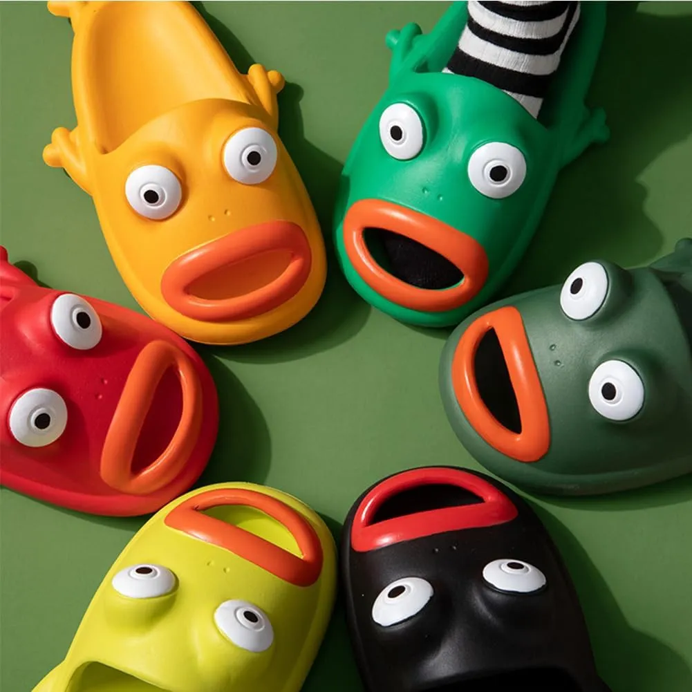 Frog Flip Flops - Couple Beach Slippers, Bath Shoes, Non-Slip Fish Slipper, Summer Funny Slides
