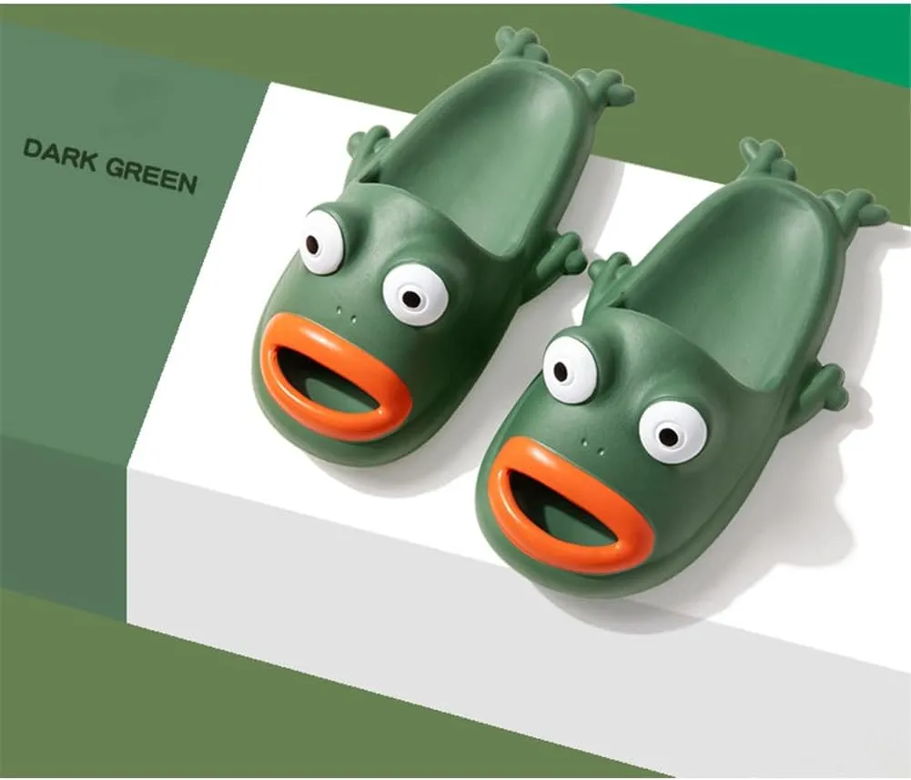 Frog Flip Flops - Couple Beach Slippers, Bath Shoes, Non-Slip Fish Slipper, Summer Funny Slides