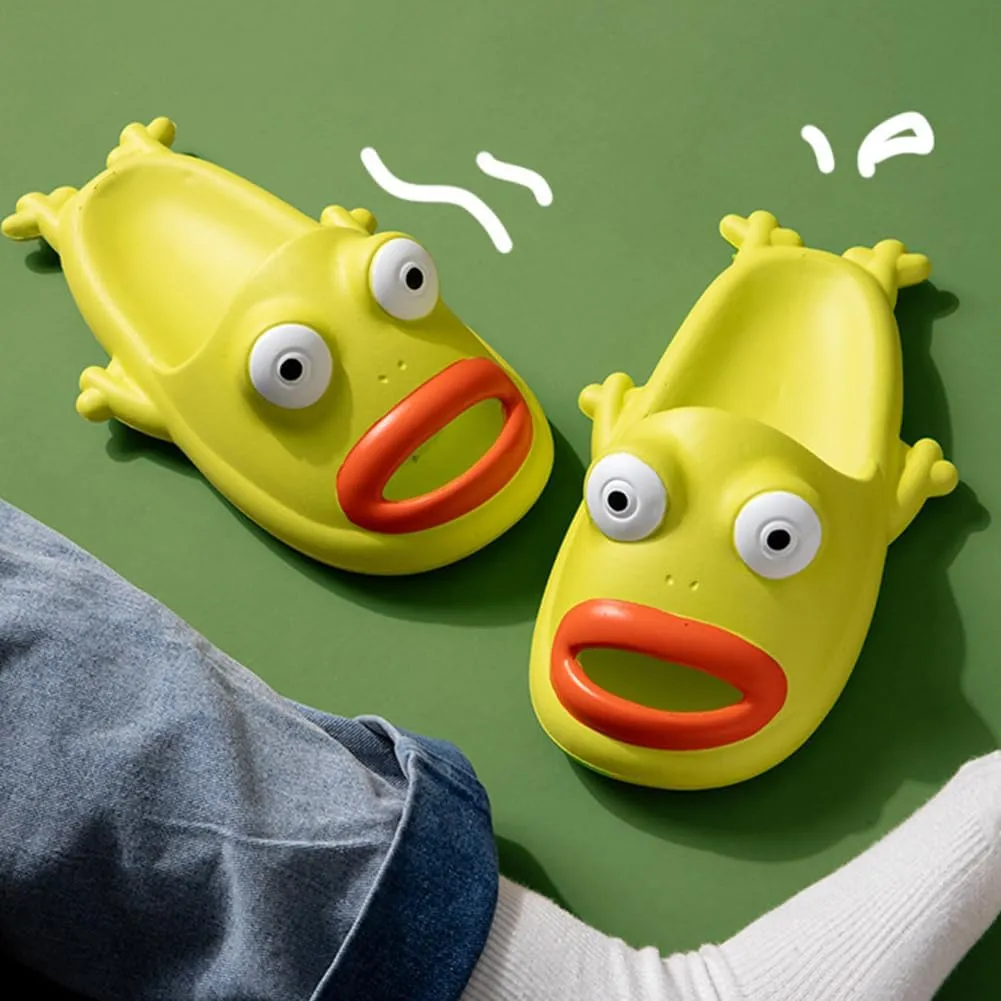 Frog Flip Flops - Couple Beach Slippers, Bath Shoes, Non-Slip Fish Slipper, Summer Funny Slides