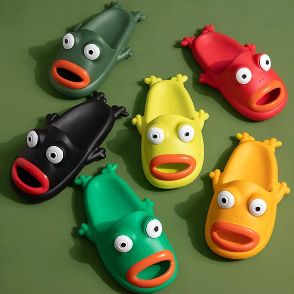 Frog Flip Flops - Couple Beach Slippers, Bath Shoes, Non-Slip Fish Slipper, Summer Funny Slides