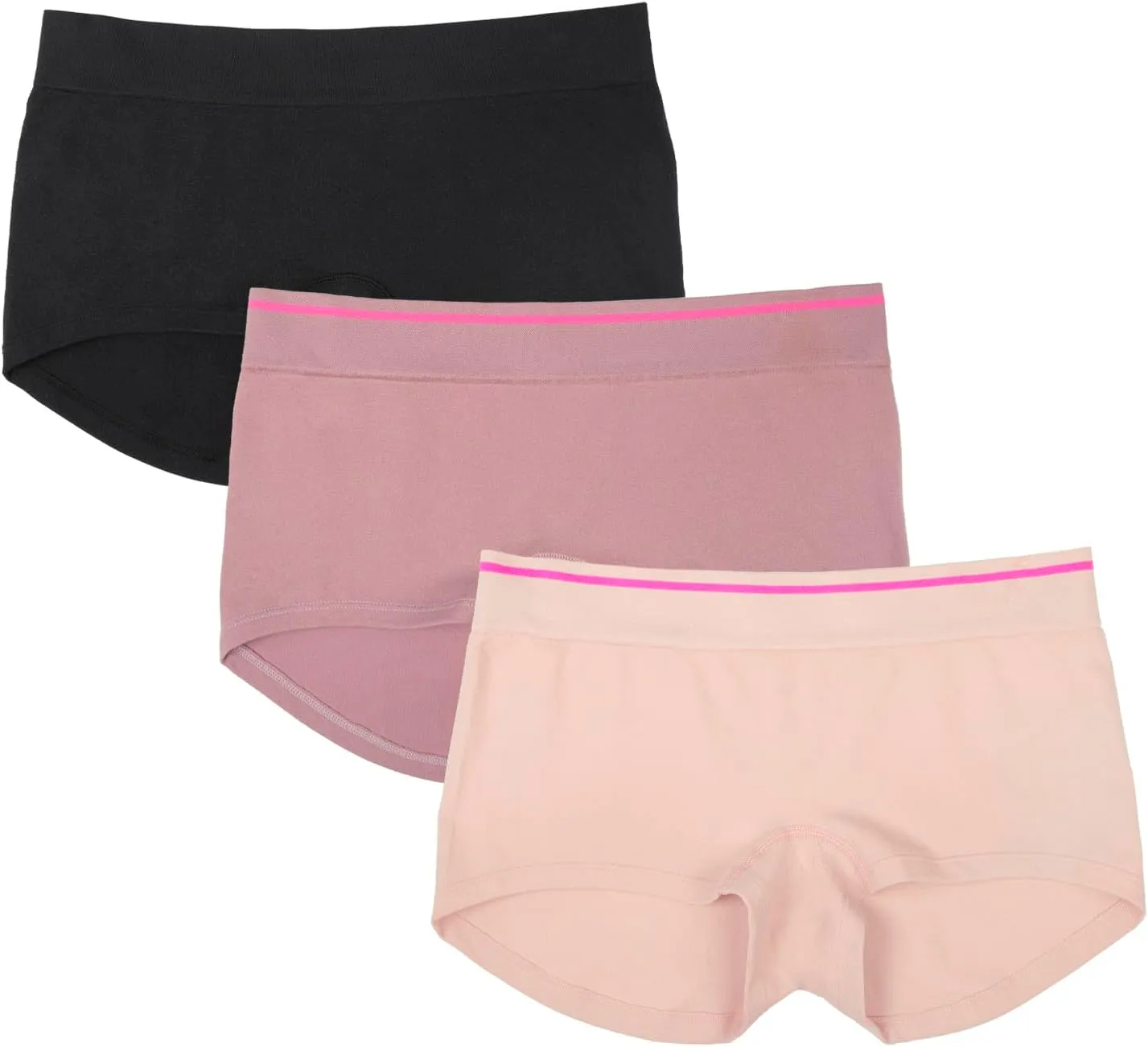 Fruit of the Loom A Fresh Collection Hey Shorty 3-Pack Seamless Boyshorts for Women’s Everyday Comfort