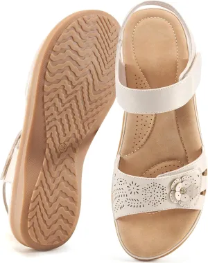 FUDYNMALC Womens Sandals Dressy Summer: Comfortable Slip On Walking Flats 2025 Orthopedic Shoes for Hiking Beach Wedding